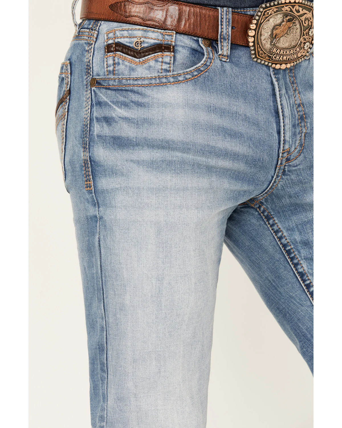 Cody James Men's Fire Water Wash Jackson Slim Straight Stretch Denim Jeans - Image 2