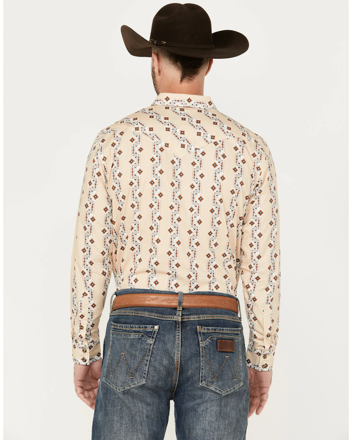 Cody James Men's Floral Striped Print Long Sleeve Snap Western Shirt - Image 4