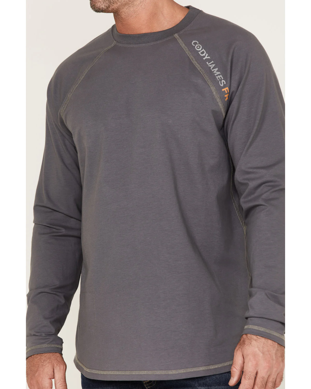 Cody James Men's FR Long Sleeve Raglan Work T-Shirt - Image 3