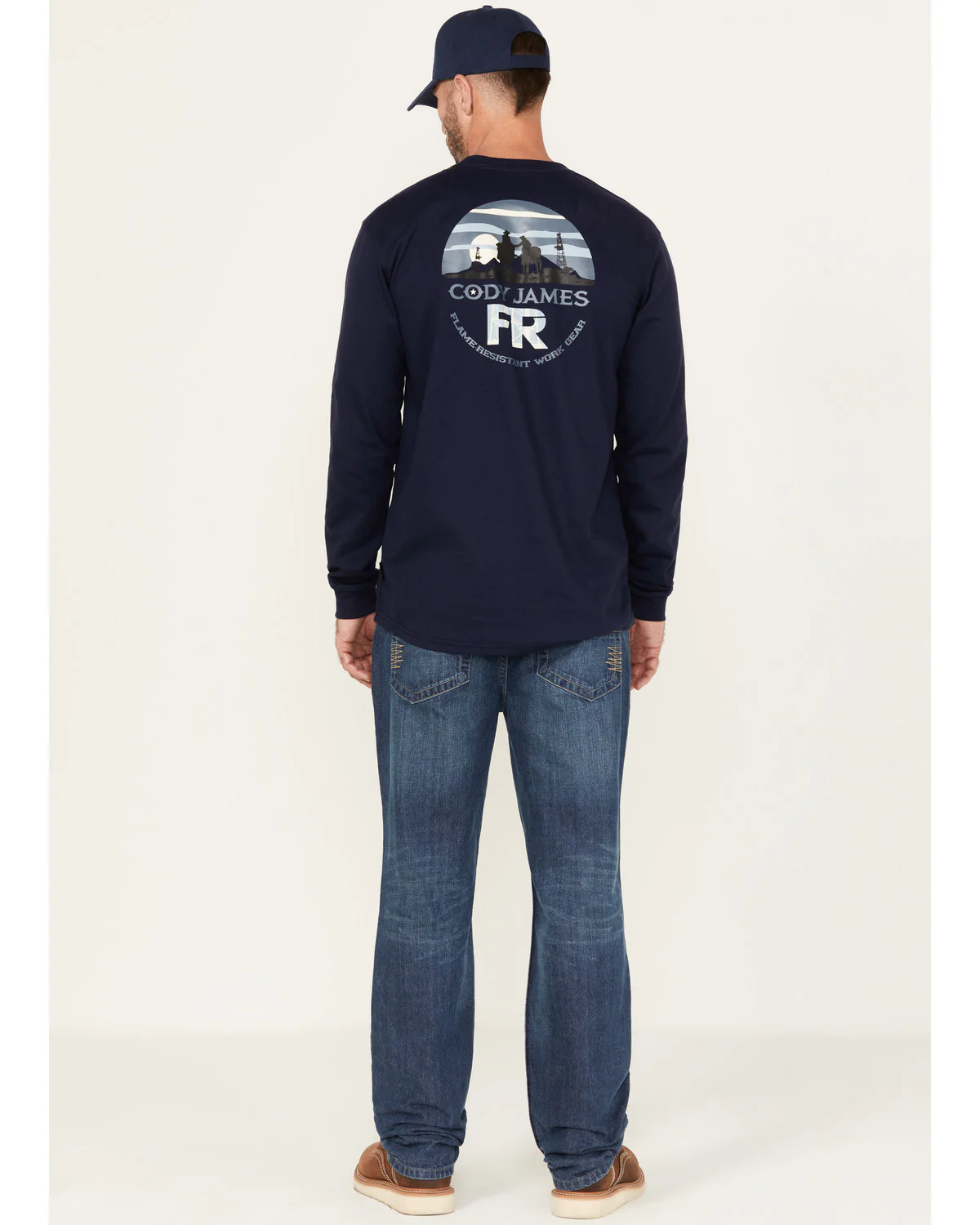 Cody James Men's FR Medium Wash Slim Straight Jeans - Image 3