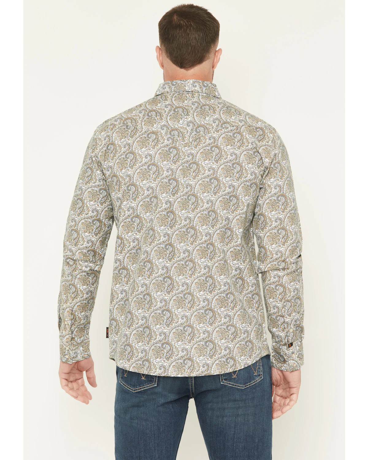 Cody James Men's FR Paisley Print Long Sleeve Snap Work Shirt - Image 4