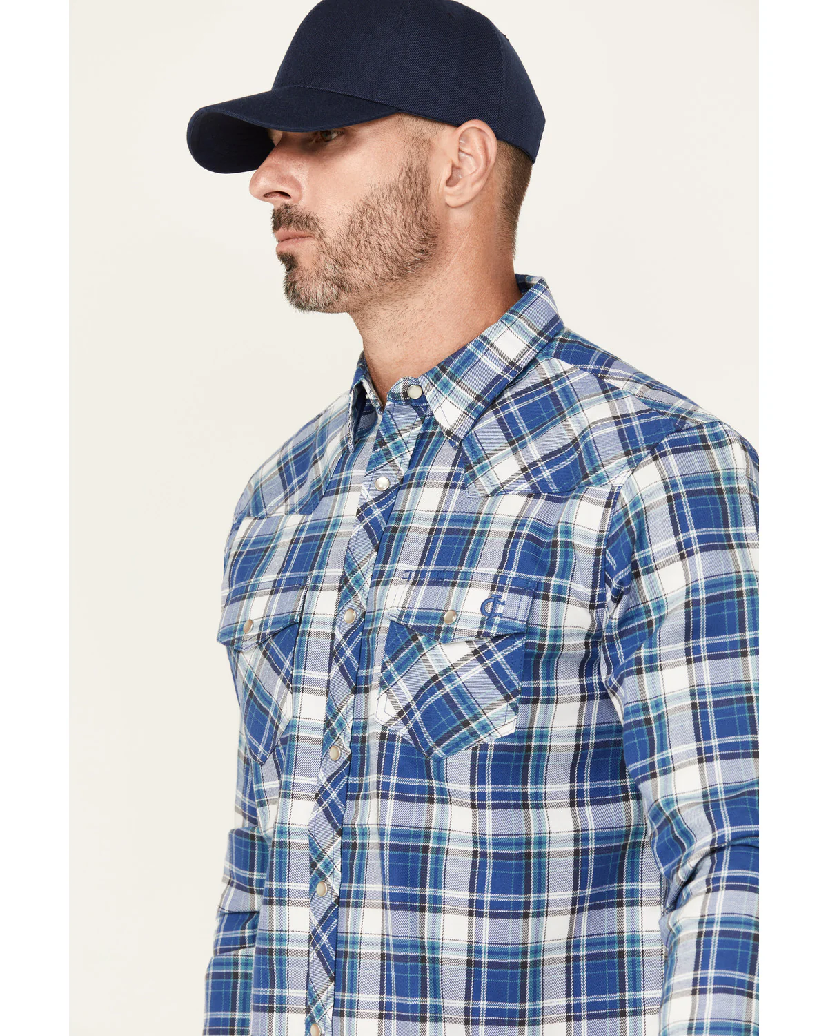 Cody James Men's FR Plaid Print Long Sleeve Pearl Snap Flannel Work Shirt - Image 2