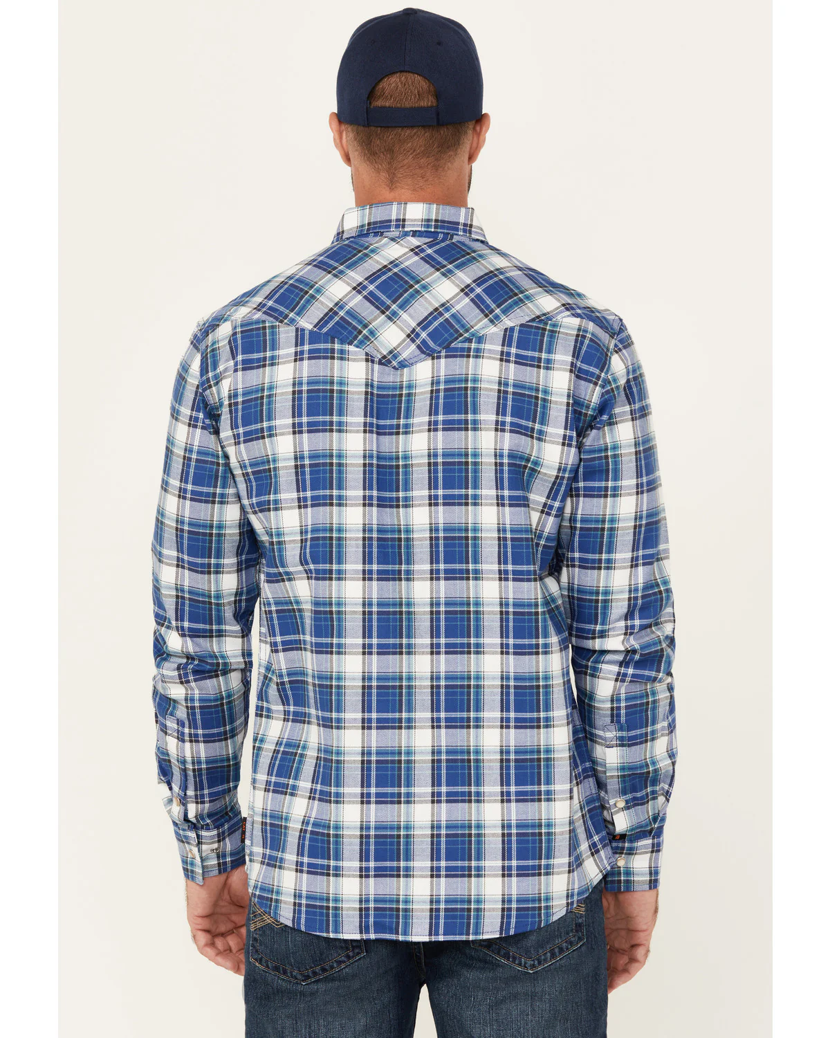 Cody James Men's FR Plaid Print Long Sleeve Pearl Snap Flannel Work Shirt - Image 4
