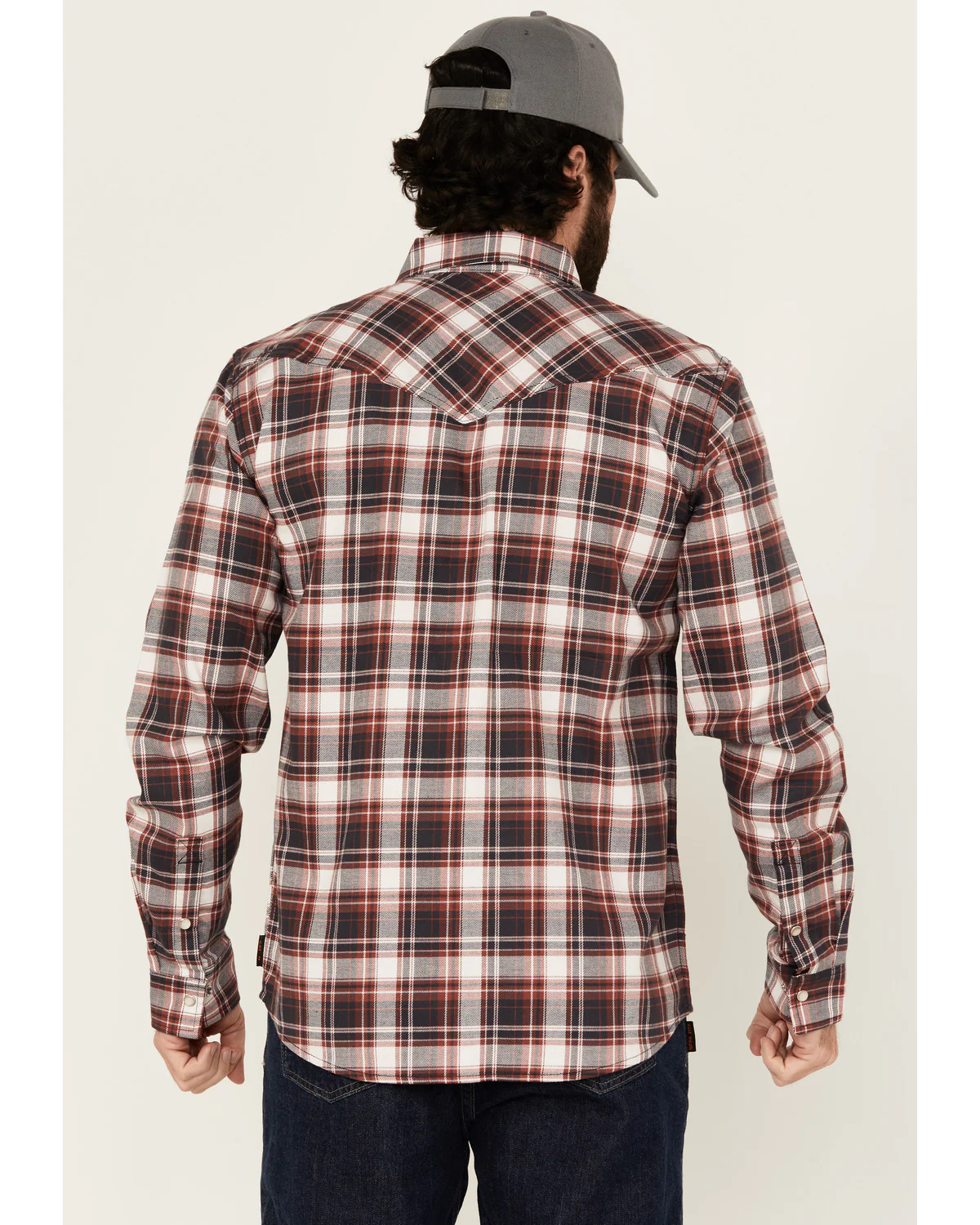 Cody James Men's FR Plaid Print Long Sleeve Snap Work Shirt - Image 4