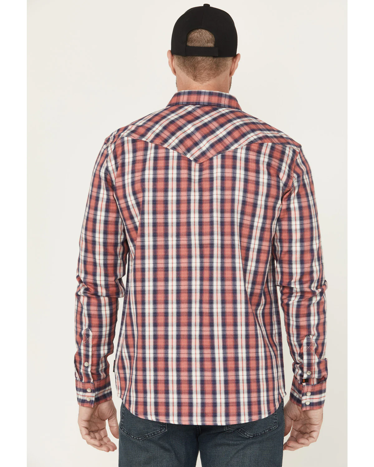 Cody James Men's FR Plaid Print Long Sleeve Snap Work Shirt - Image 4