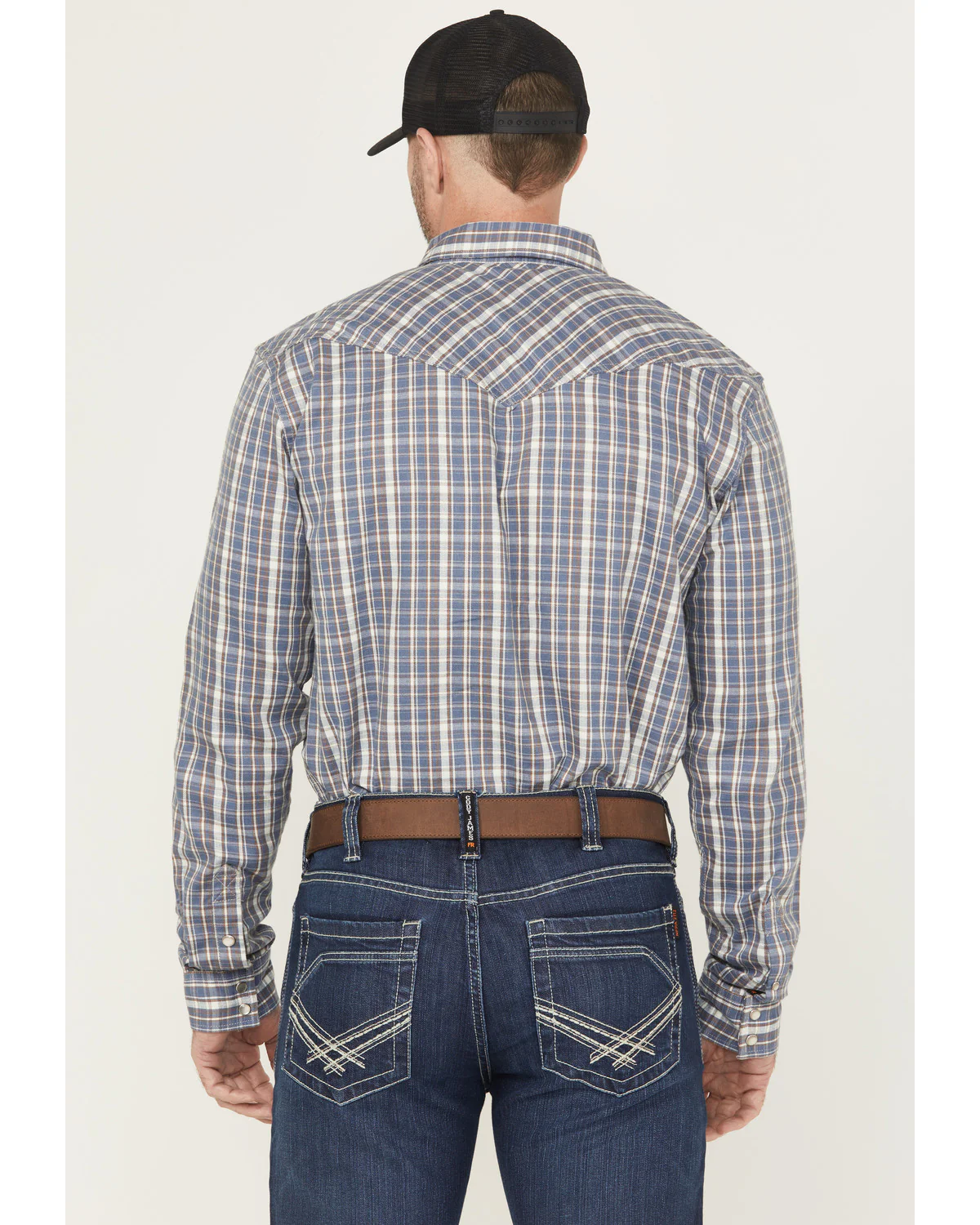 Cody James Men's FR Plaid Print Long Sleeve Snap Work Shirt - Image 4
