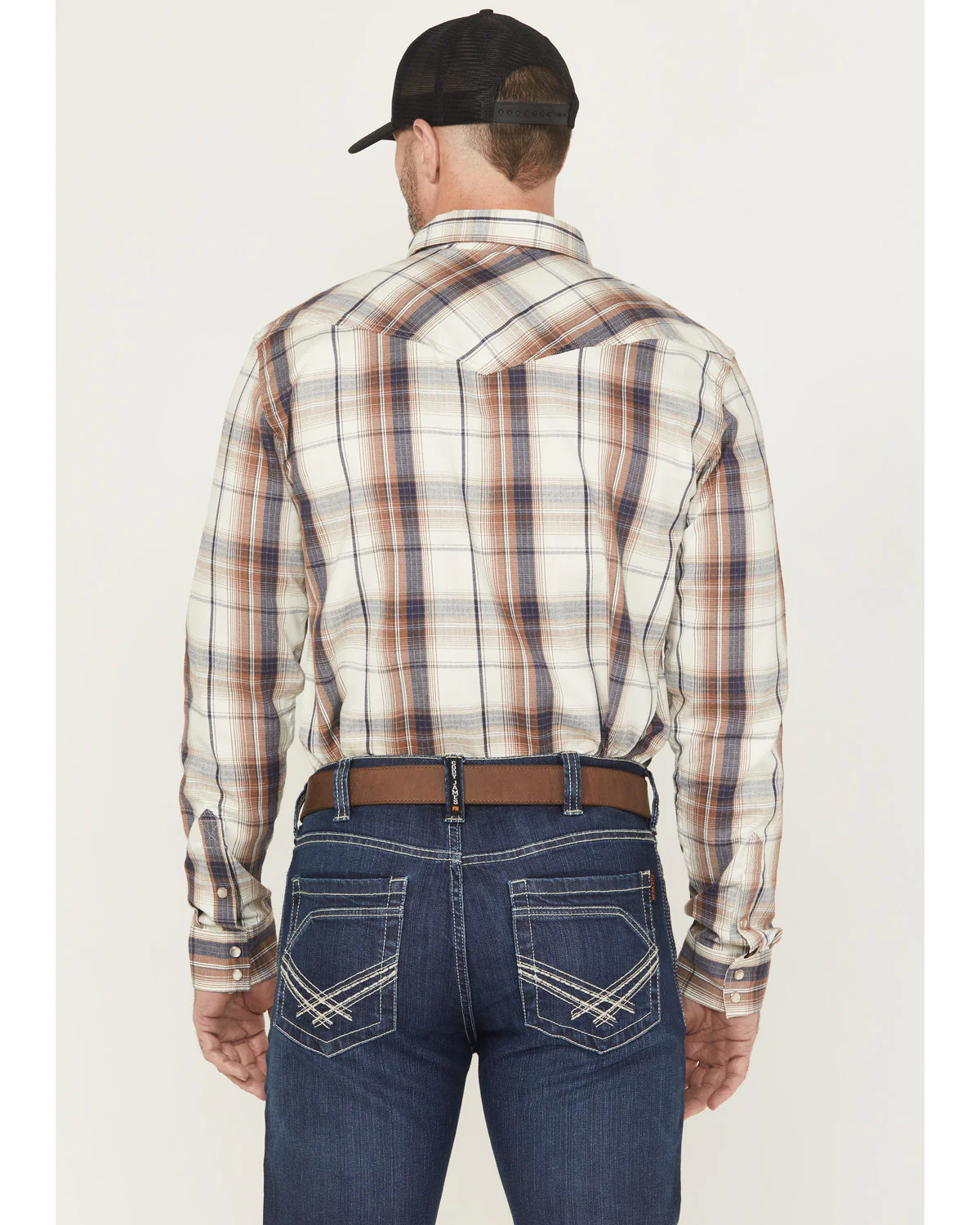 Cody James Men's FR Plaid Print Long Sleeve Snap Work Shirt - Image 4