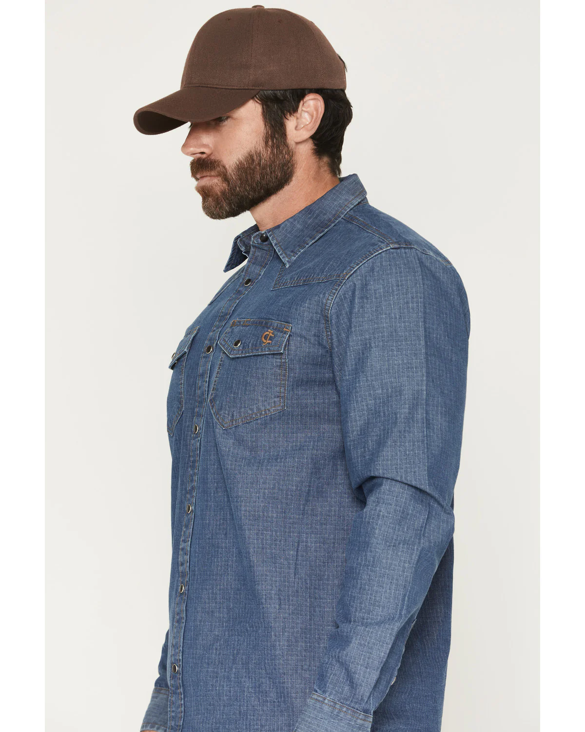 Cody James Men's FR Playa Ripstop Denim Long Sleeve Snap Work Shirt - Image 2
