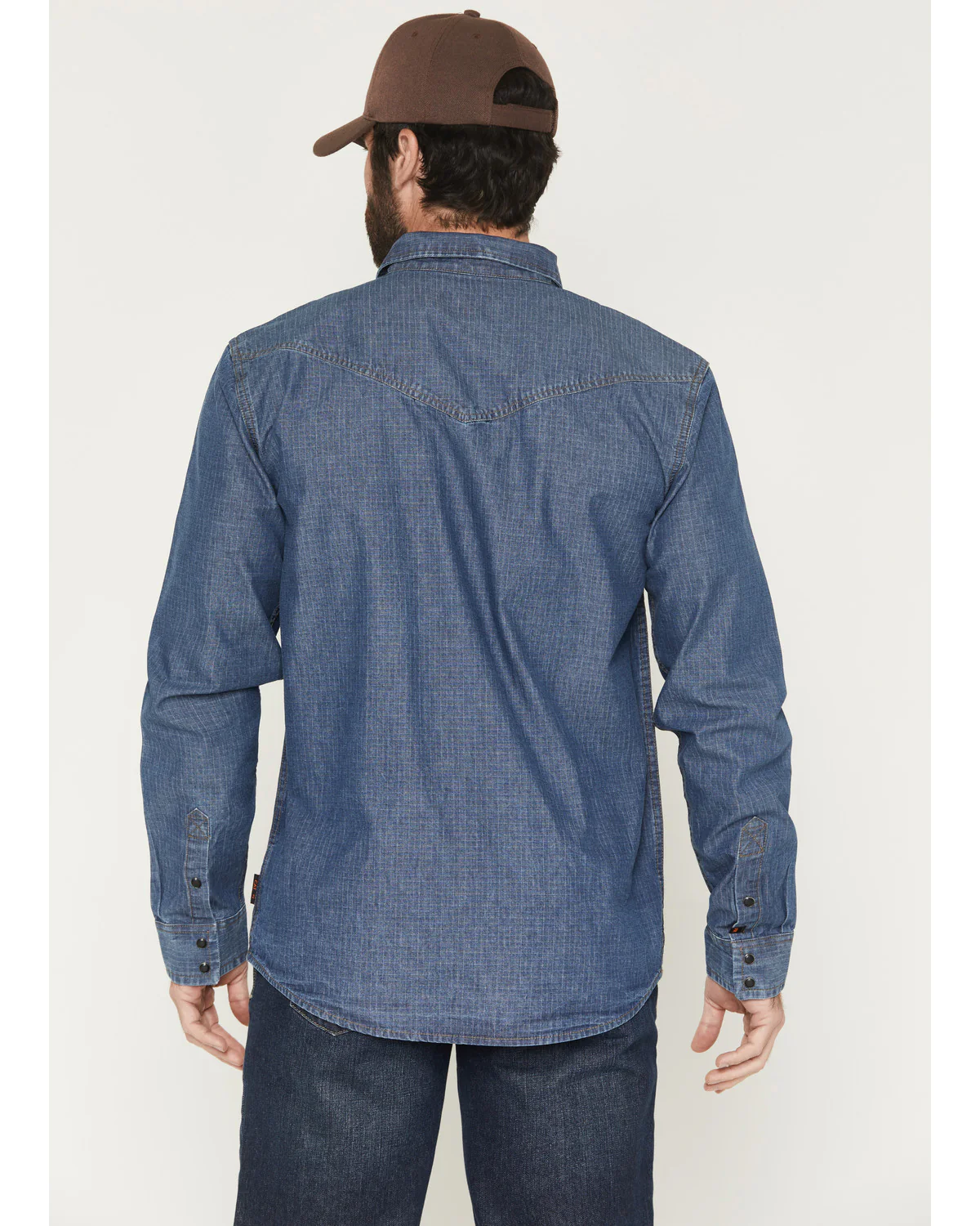 Cody James Men's FR Playa Ripstop Denim Long Sleeve Snap Work Shirt - Image 4