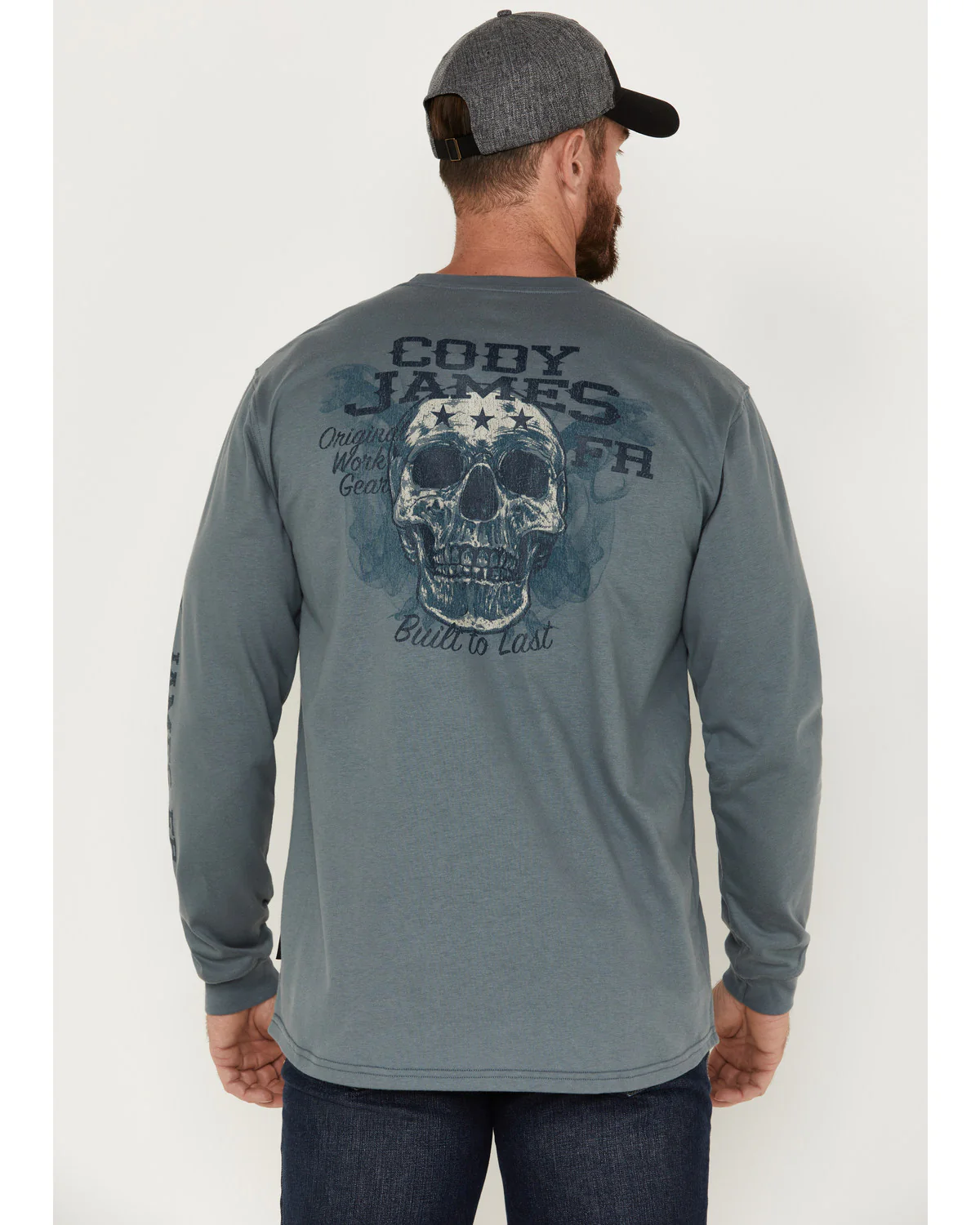 Cody James Men's FR Skull Logo Graphic Long Sleeve Work T-Shirt - Image 2