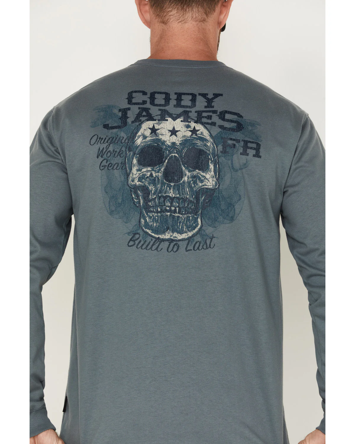 Cody James Men's FR Skull Logo Graphic Long Sleeve Work T-Shirt - Image 4