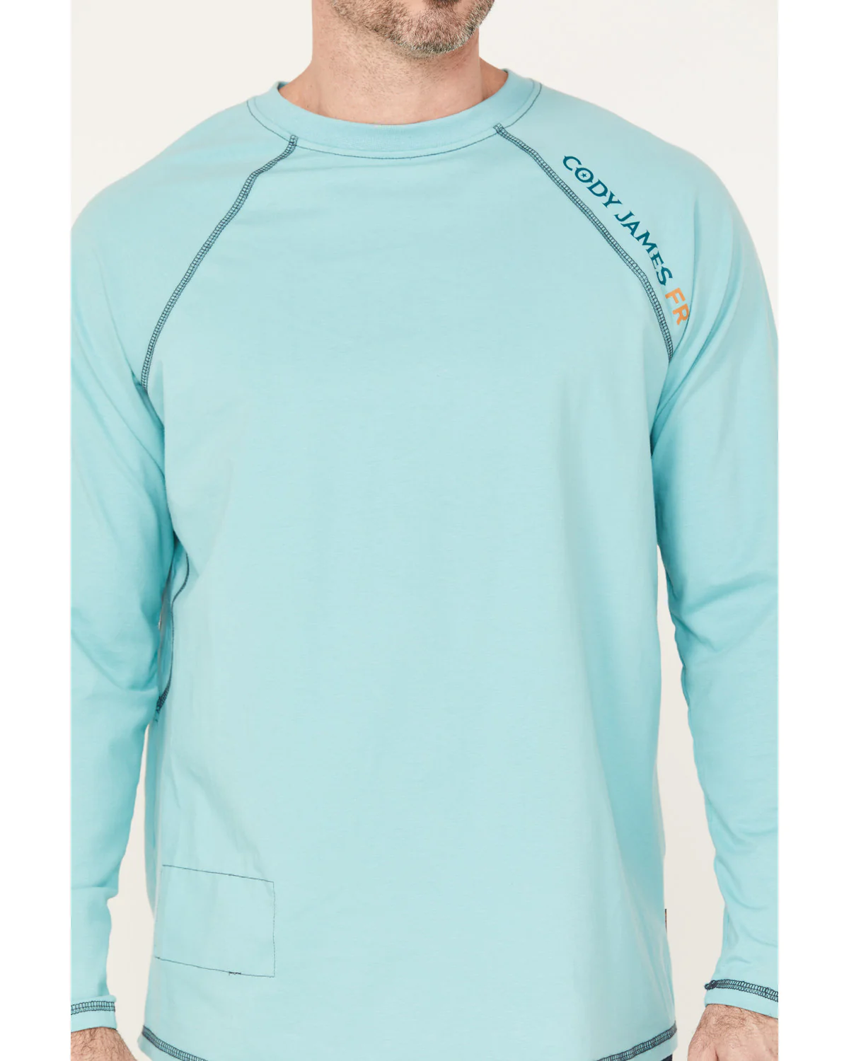 Cody James Men's FR Solid Long Sleeve Raglan Work T-Shirt - Image 3
