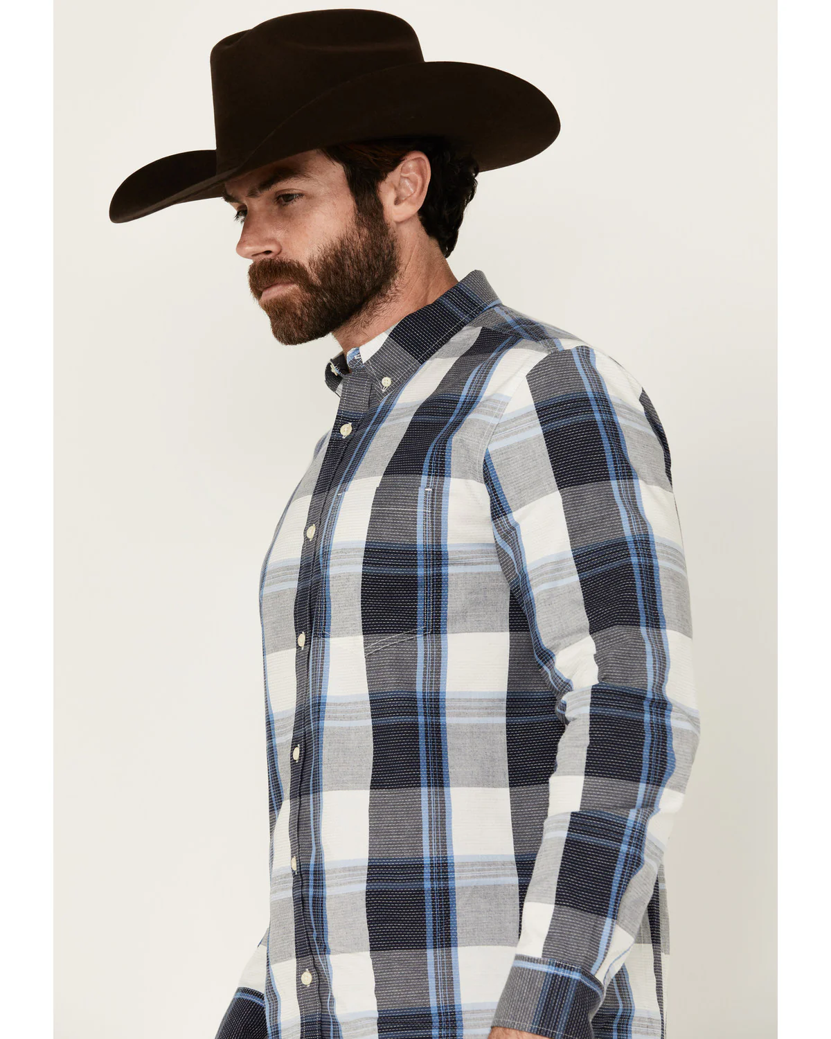 Cody James Men's Gallop Plaid Print Long Sleeve Button-Down Stretch Western Shirt - Image 2