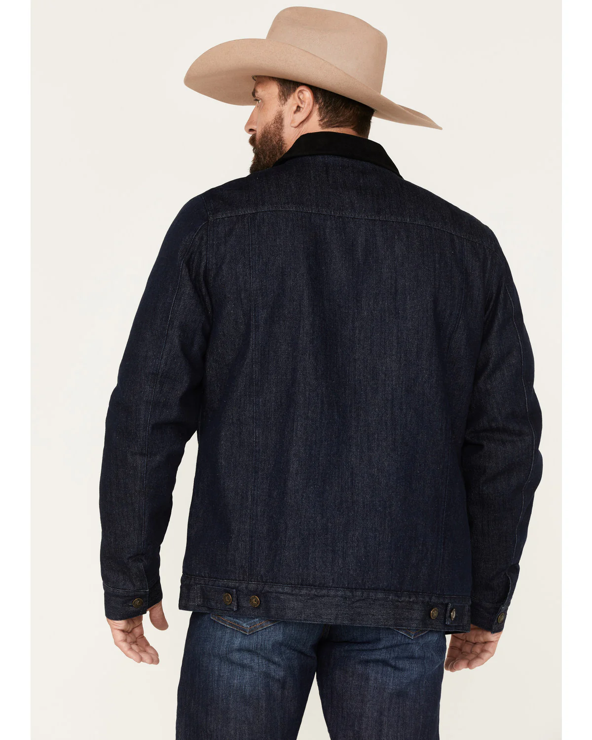 Cody James Men's Grand Teton Dark Wash Sherpa Cord Collar Denim Jacket - Image 4