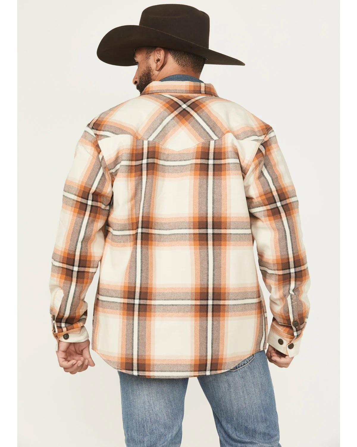 Cody James Men's Grant Plaid Print Long Sleeve Sherpa Lined Button-Down Shirt Jacket - Image 4