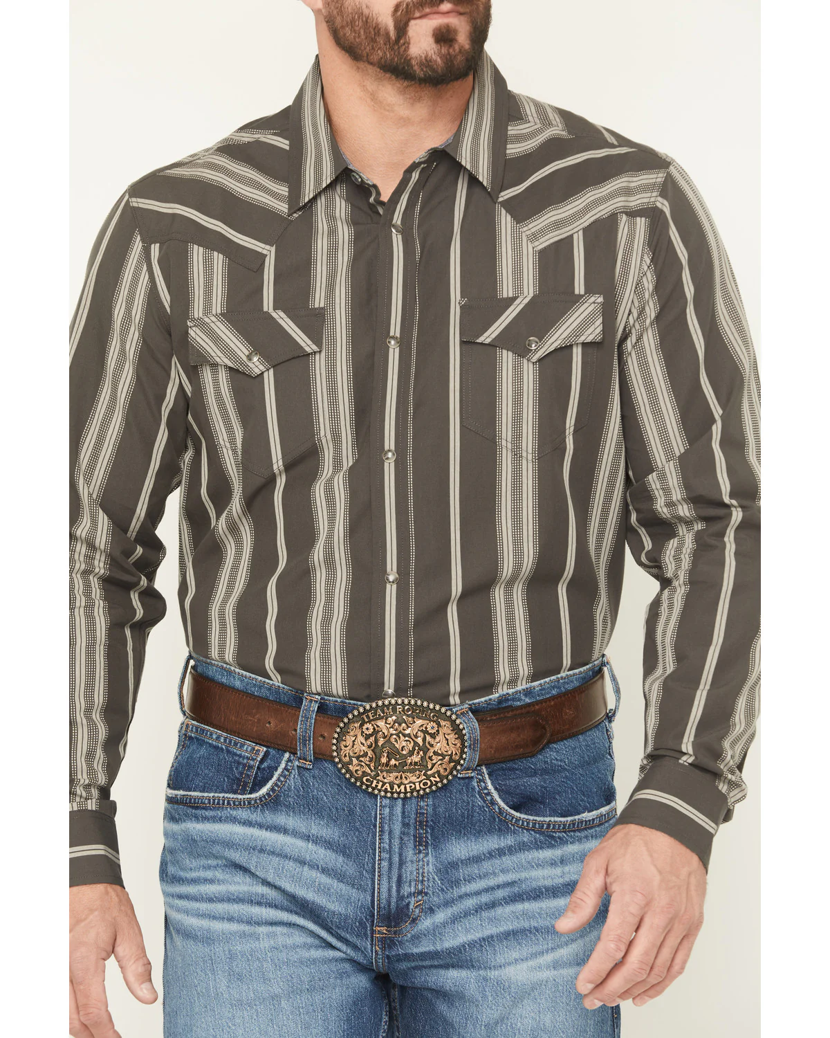 Cody James Men's Harpeth Striped Long Sleeve Snap Western Shirt - Image 3