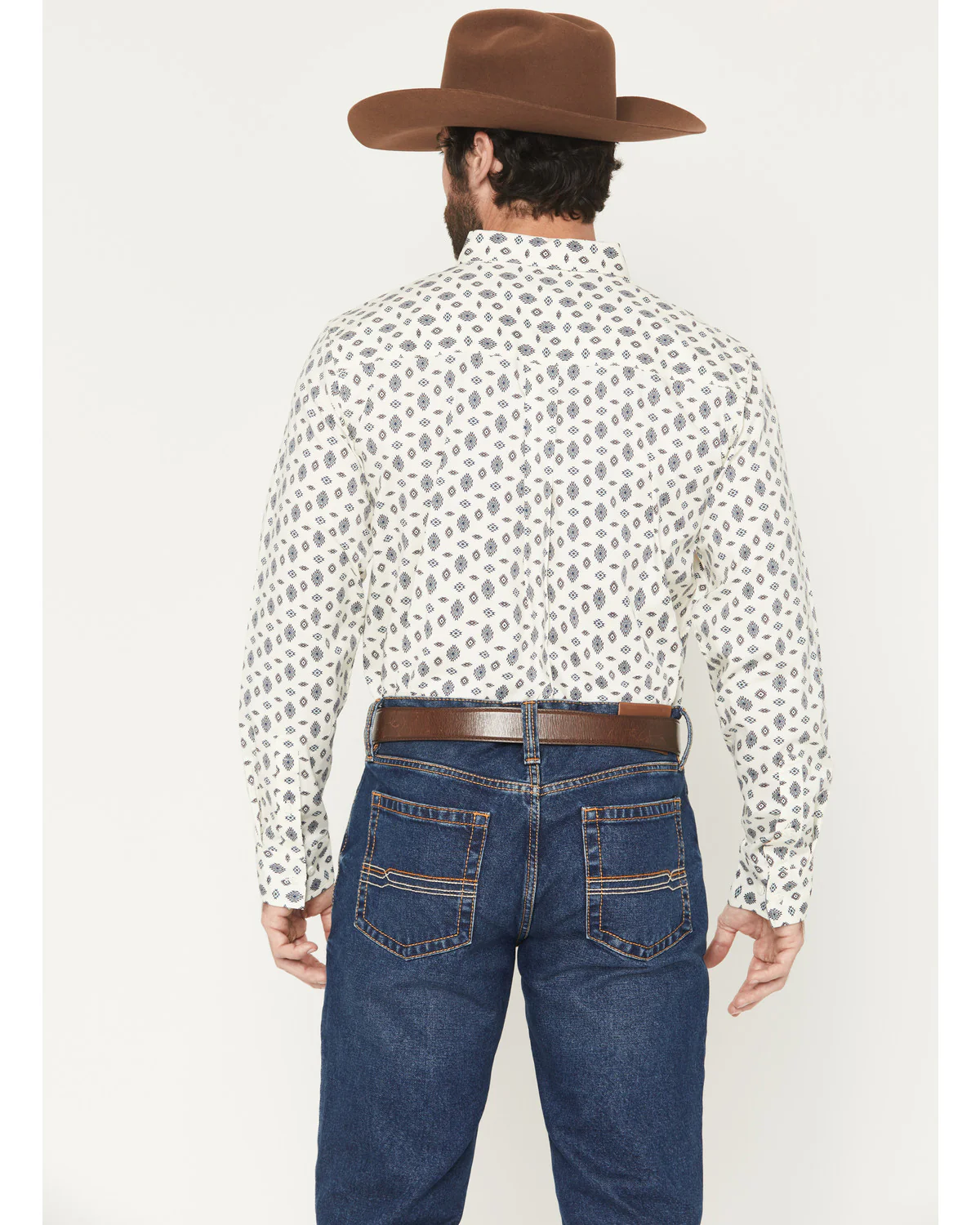 Cody James Men's Horizon View Southwestern Geo Print Long Sleeve Button-Down Stretch Western Shirt - Image 4