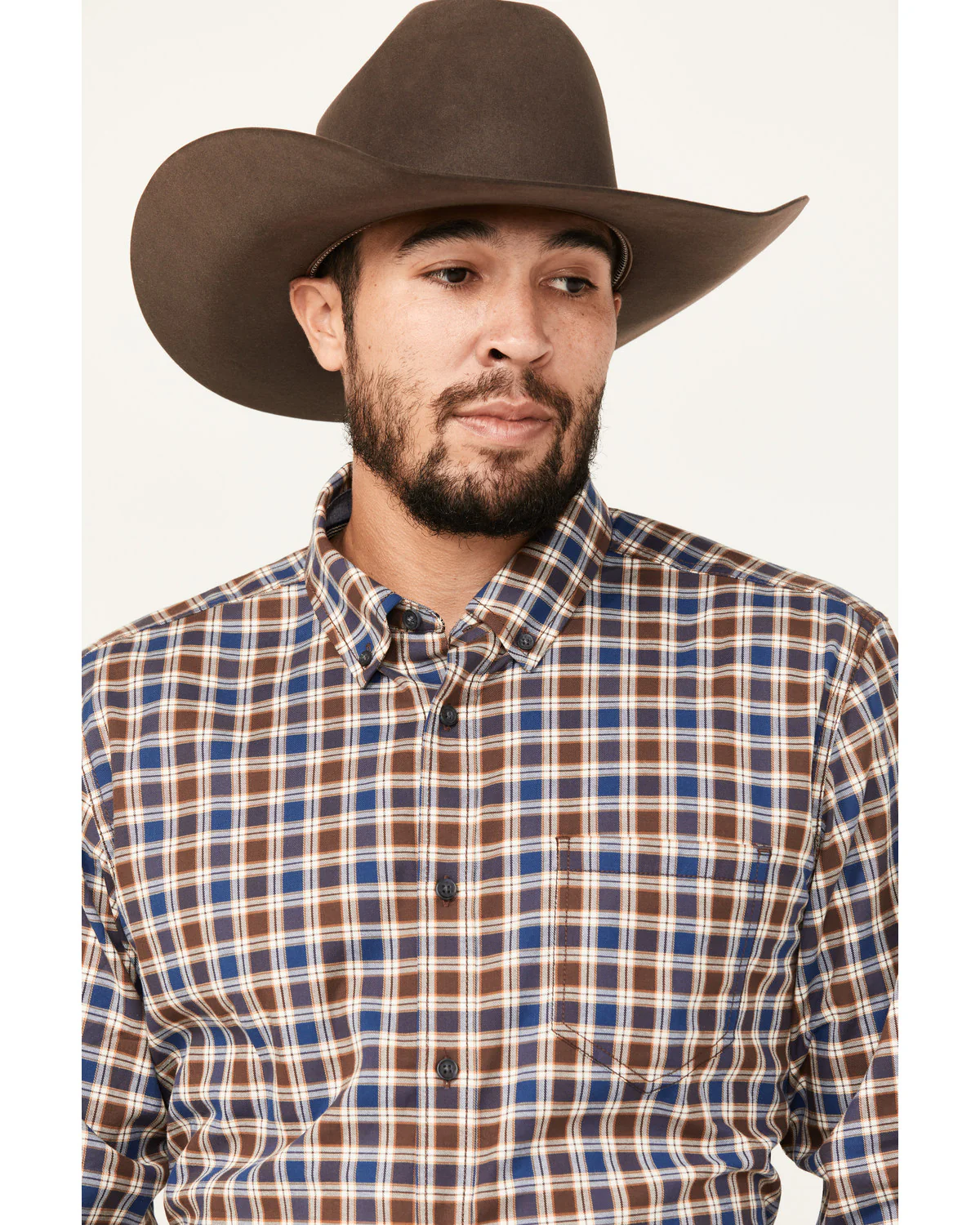Cody James Men's Hound Dog Plaid Print Long Sleeve Button-Down Western Shirt - Image 2