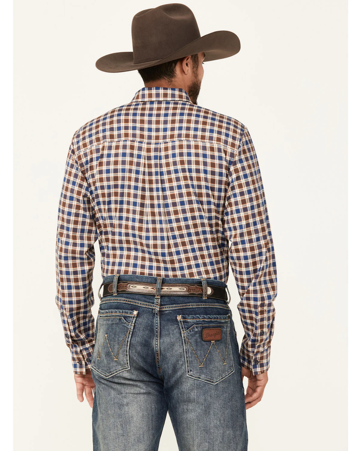 Cody James Men's Hound Dog Plaid Print Long Sleeve Button-Down Western Shirt - Image 4