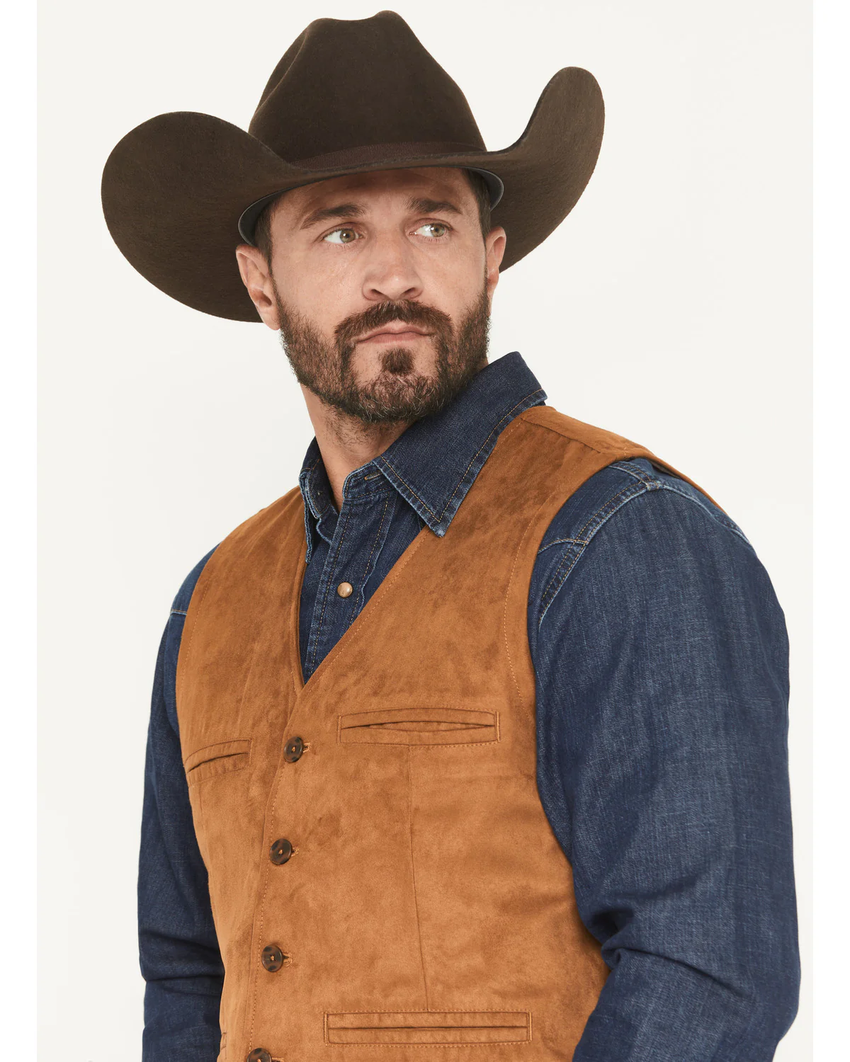 Cody James Men's Howard Faux Suede Button-Down Vest - Image 2