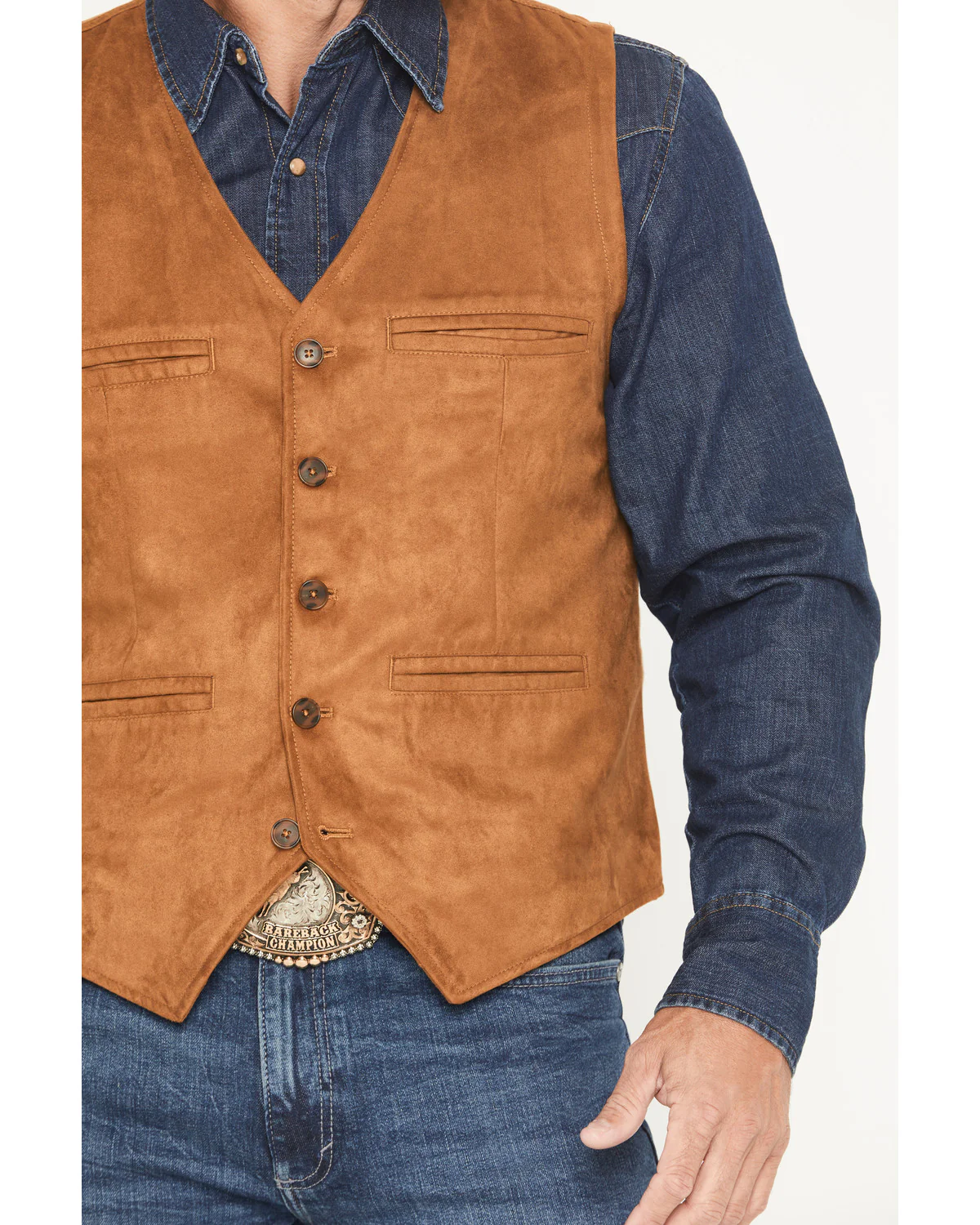 Cody James Men's Howard Faux Suede Button-Down Vest - Image 3