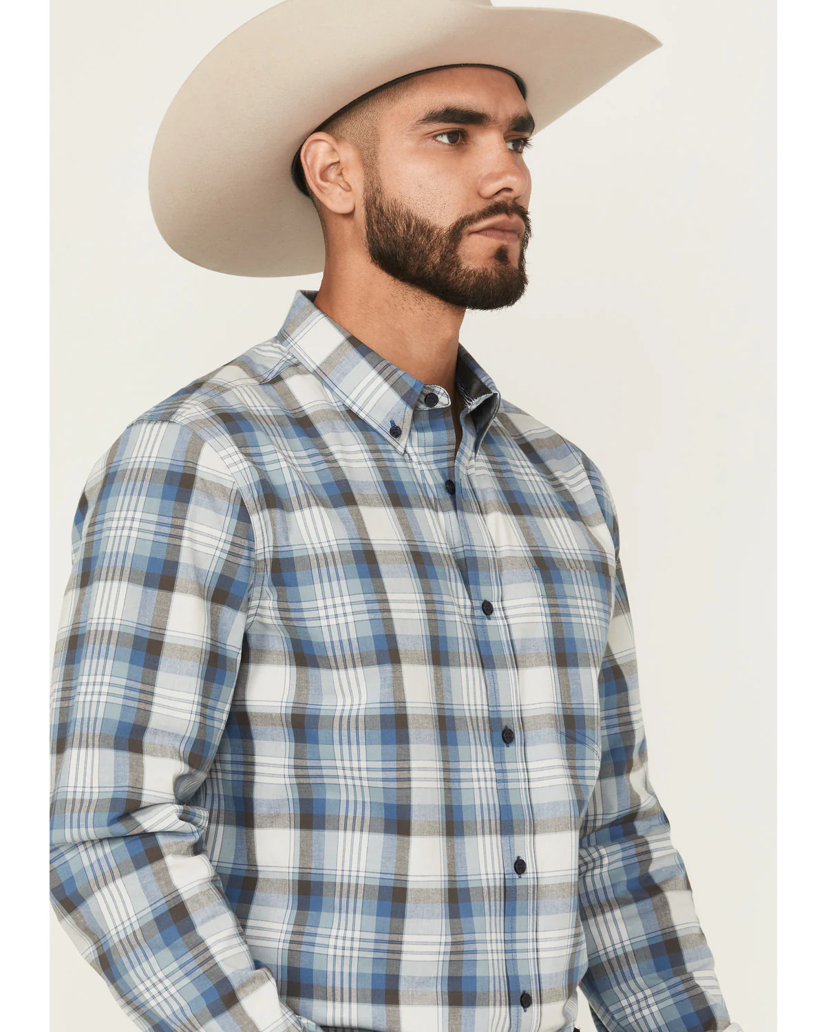 Cody James Men's Howdy Duty Plaid Print Long Sleeve Button-Down Western Shirt - Image 2