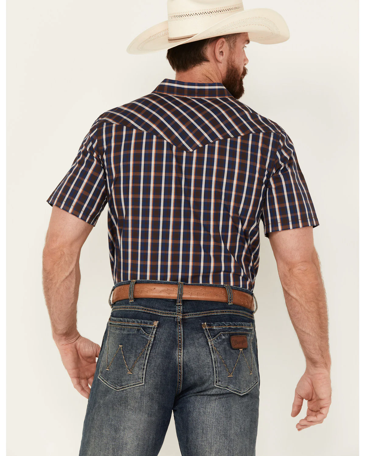 Cody James Men's Joe Plaid Print Short Sleeve Snap Western Shirt - Image 4
