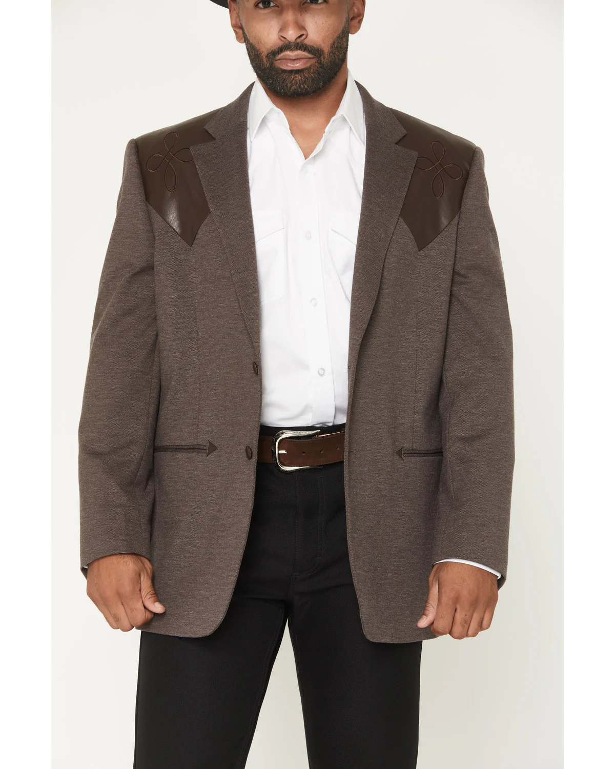 Cody James Men's Knoxville Faux Leather Western Yoke Sportcoat - Image 3