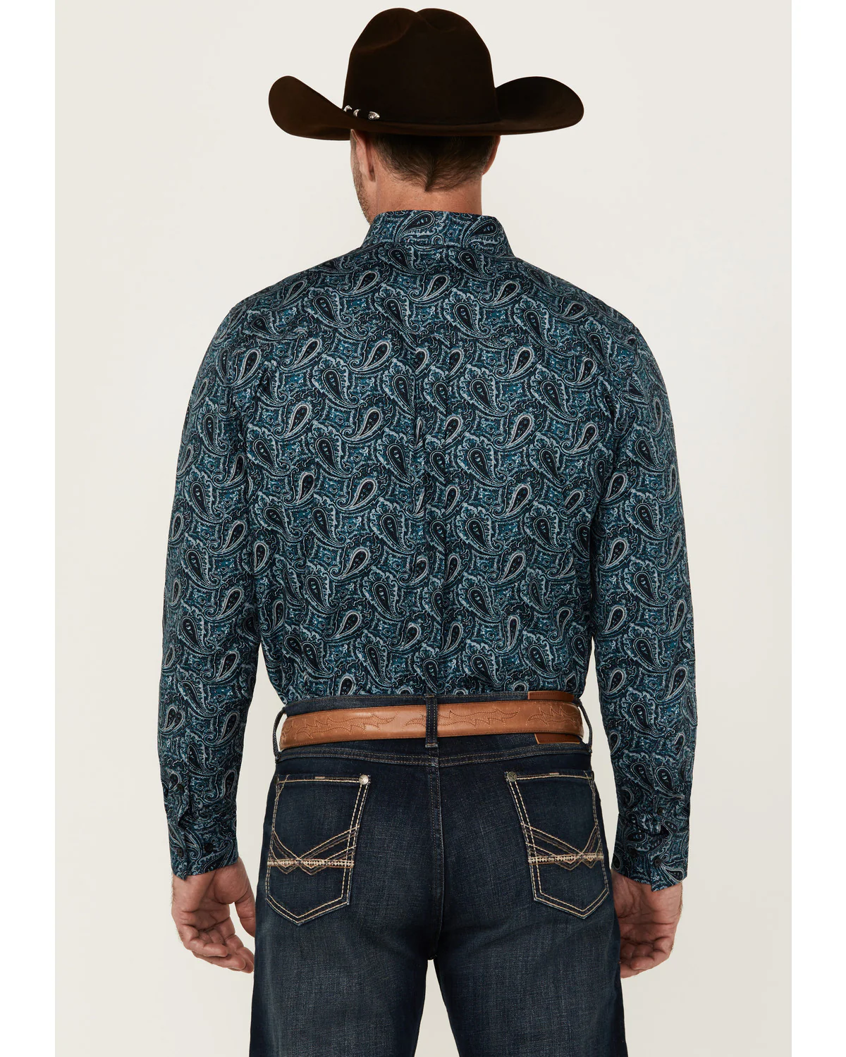 Cody James Men's Lasso Paisley Print Long Sleeve Button-Down Stretch Western Shirt - Tall - Image 4