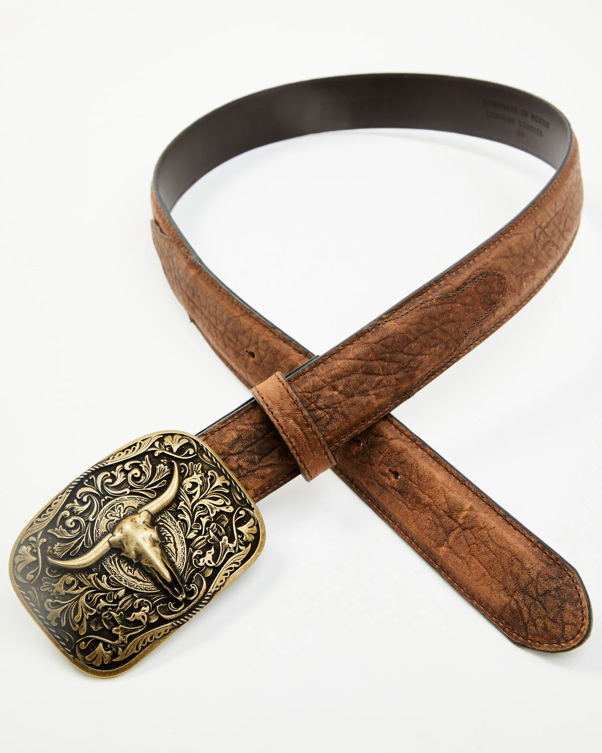 Cody James Men's Long Horn Buckle Belt - Image 2