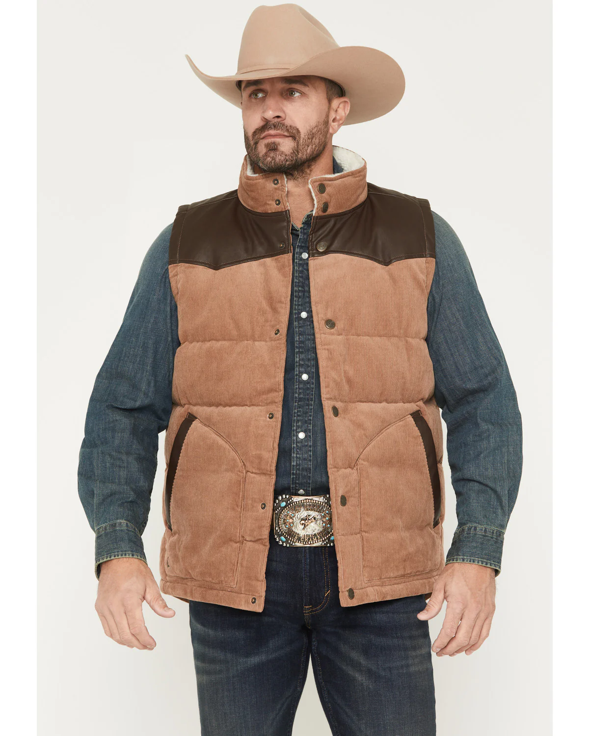 Cody James Men's Lonoke Corduroy Puffer Vest