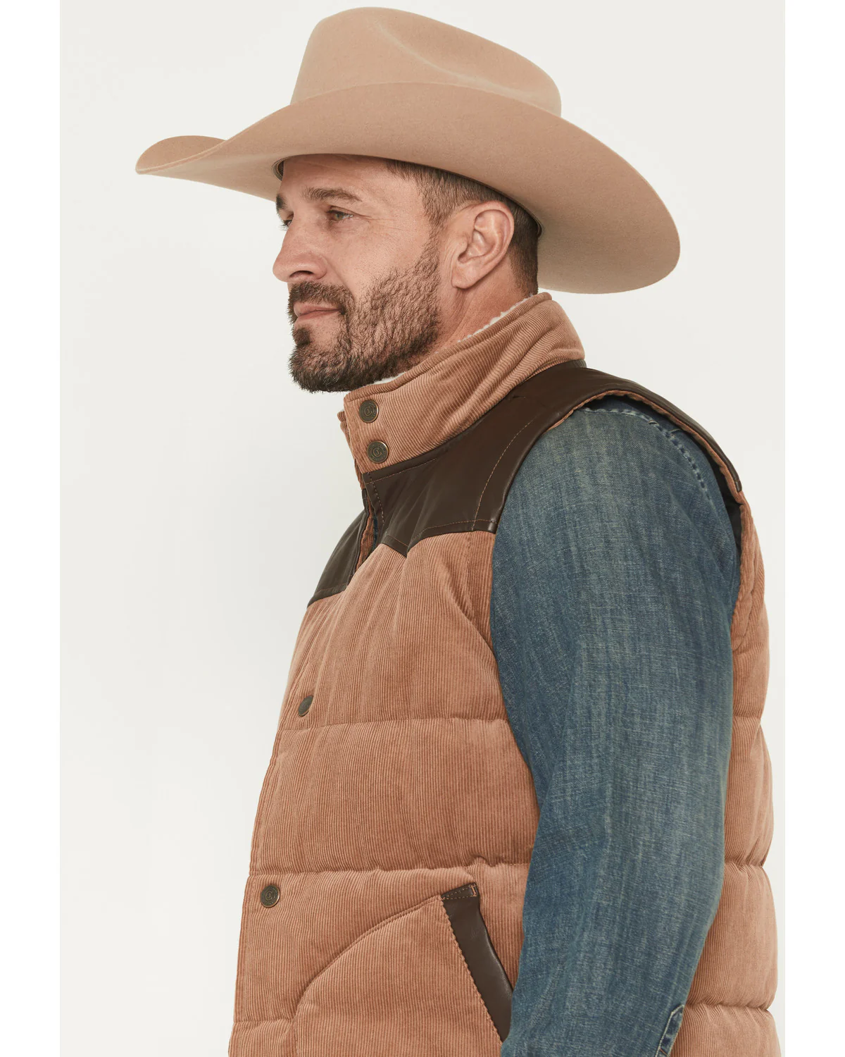 Cody James Men's Lonoke Corduroy Puffer Vest - Image 2