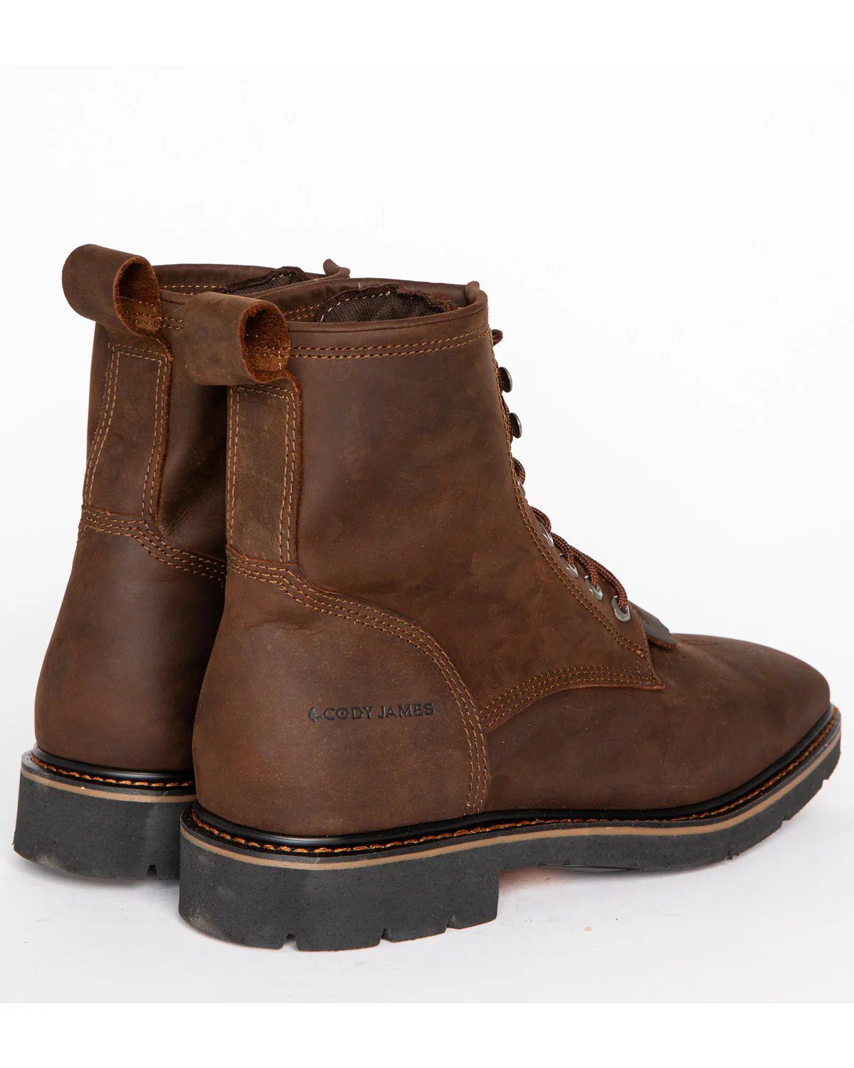 Cody James Men's 7" Mustang Lace-Up Kiltie Work Boots - Soft Toe - Image 7