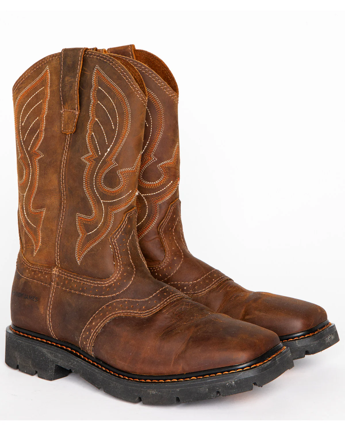 Cody James Men's 11" Mustang Western Work Boots - Soft Toe - Image 2