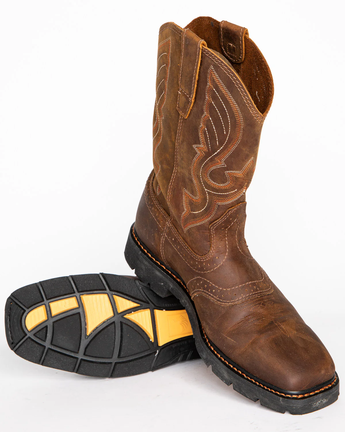 Cody James Men's 11" Mustang Western Work Boots - Soft Toe - Image 8