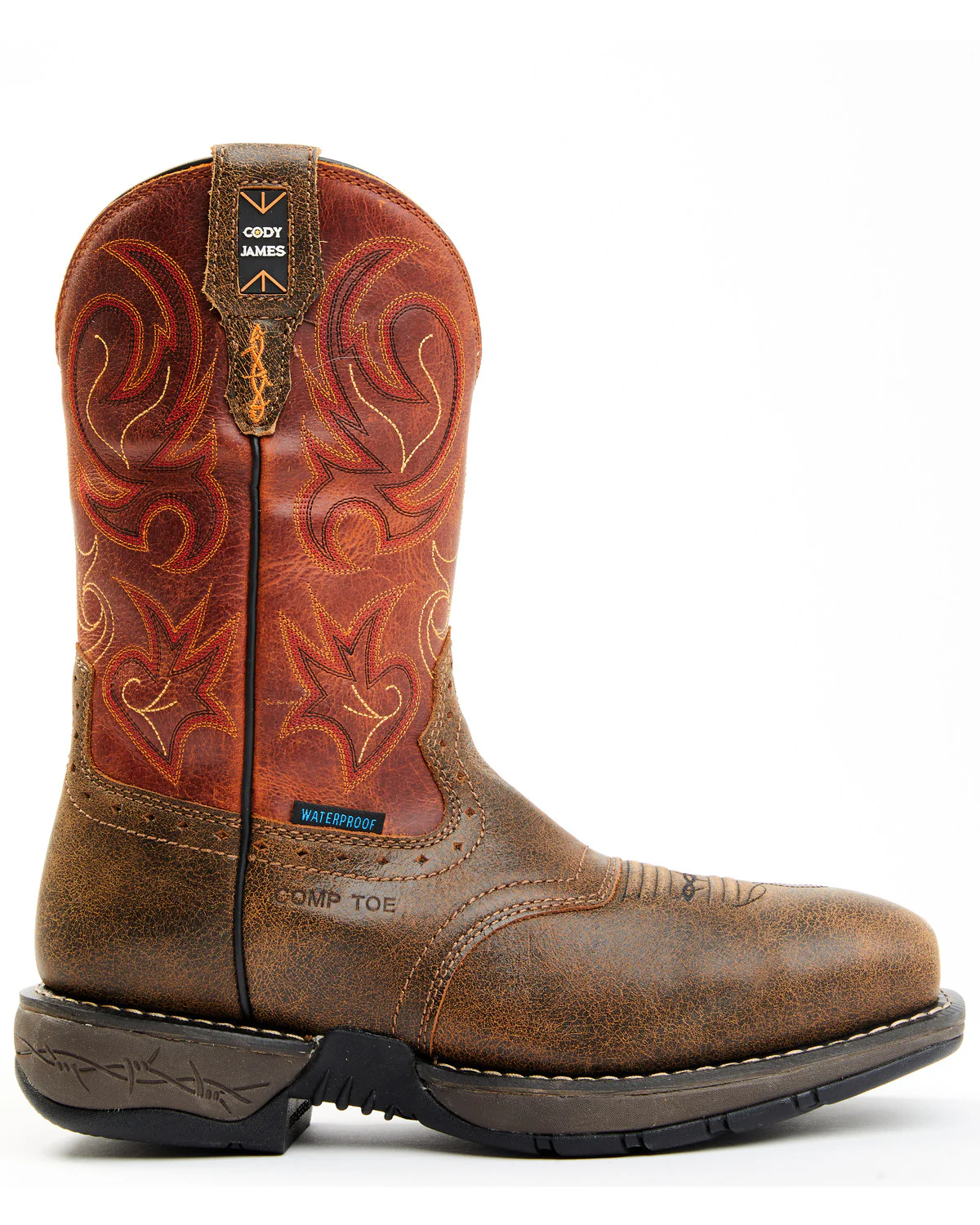 Cody James Men's 11" Nano Lite Waterproof Western Work Boots - Composite Toe - Image 2