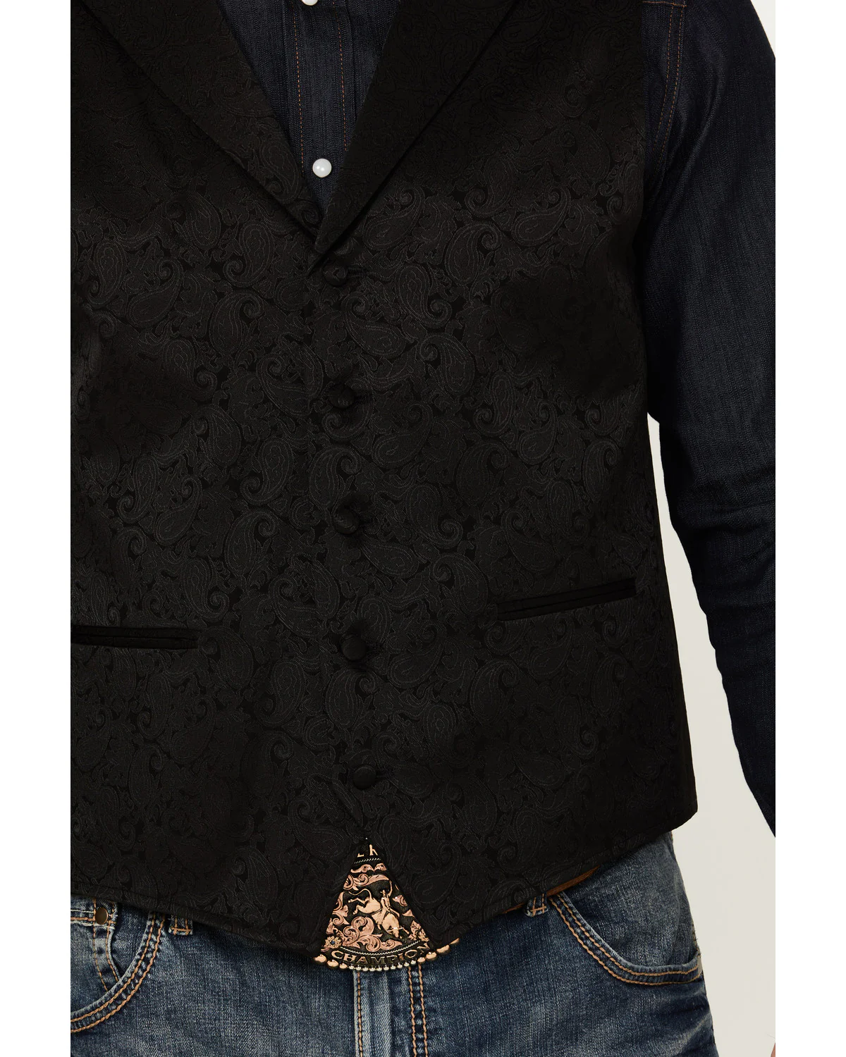 Cody James Men's Nashville Paisley Print Vest - Image 2