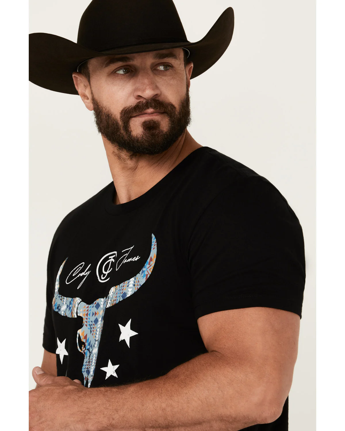 Cody James Men's Navajo Steerhead Logo Short Sleeve Graphic T-Shirt - Image 2