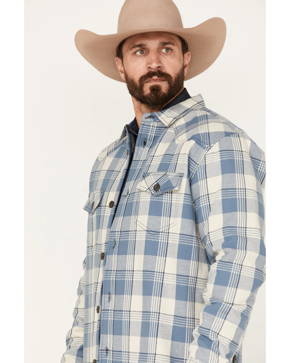 Cody James Men's Oregon Trail Plaid Button-Down Bonded Western Flannel Shirt - Image 2