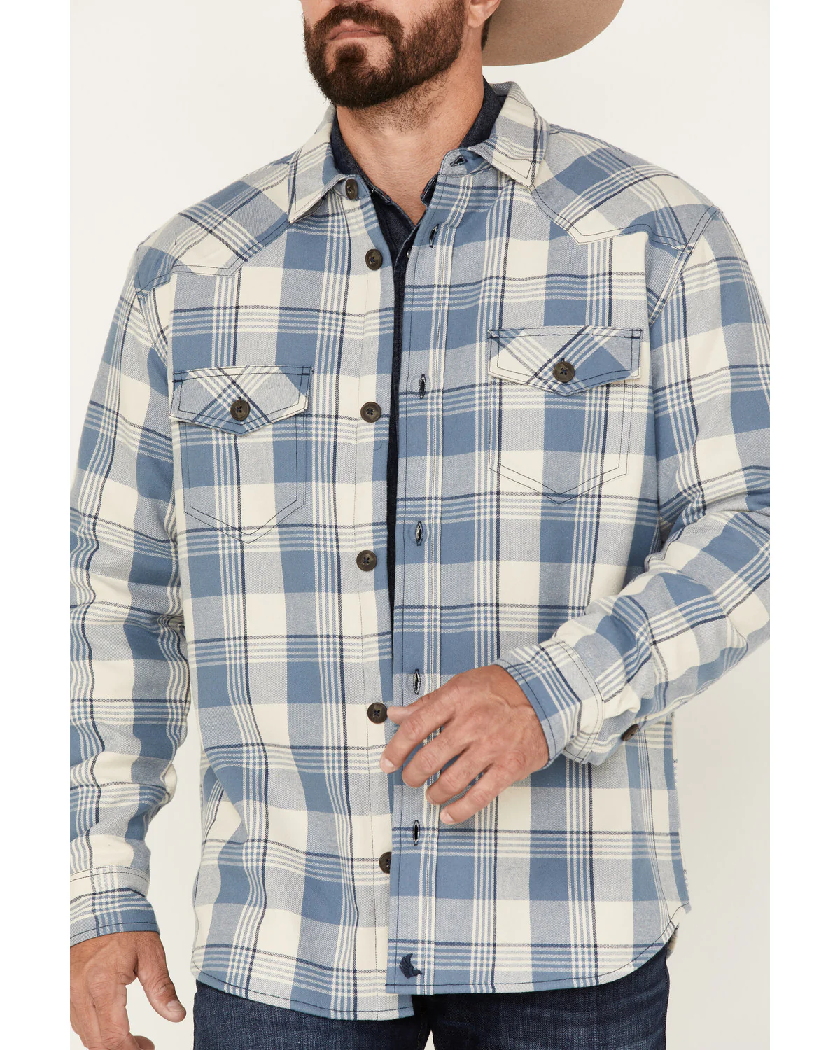 Cody James Men's Oregon Trail Plaid Button-Down Bonded Western Flannel Shirt - Image 3