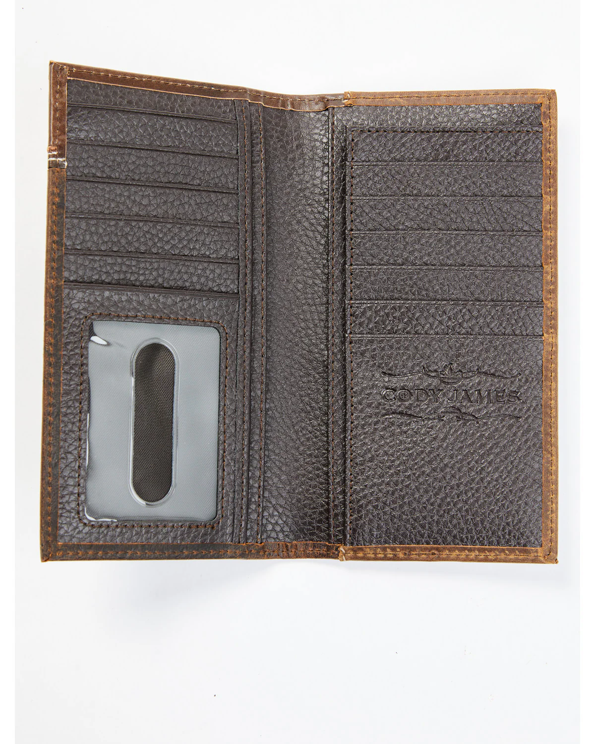 Cody James Men's Ostrich Tooled Checkbook Wallet - Image 2