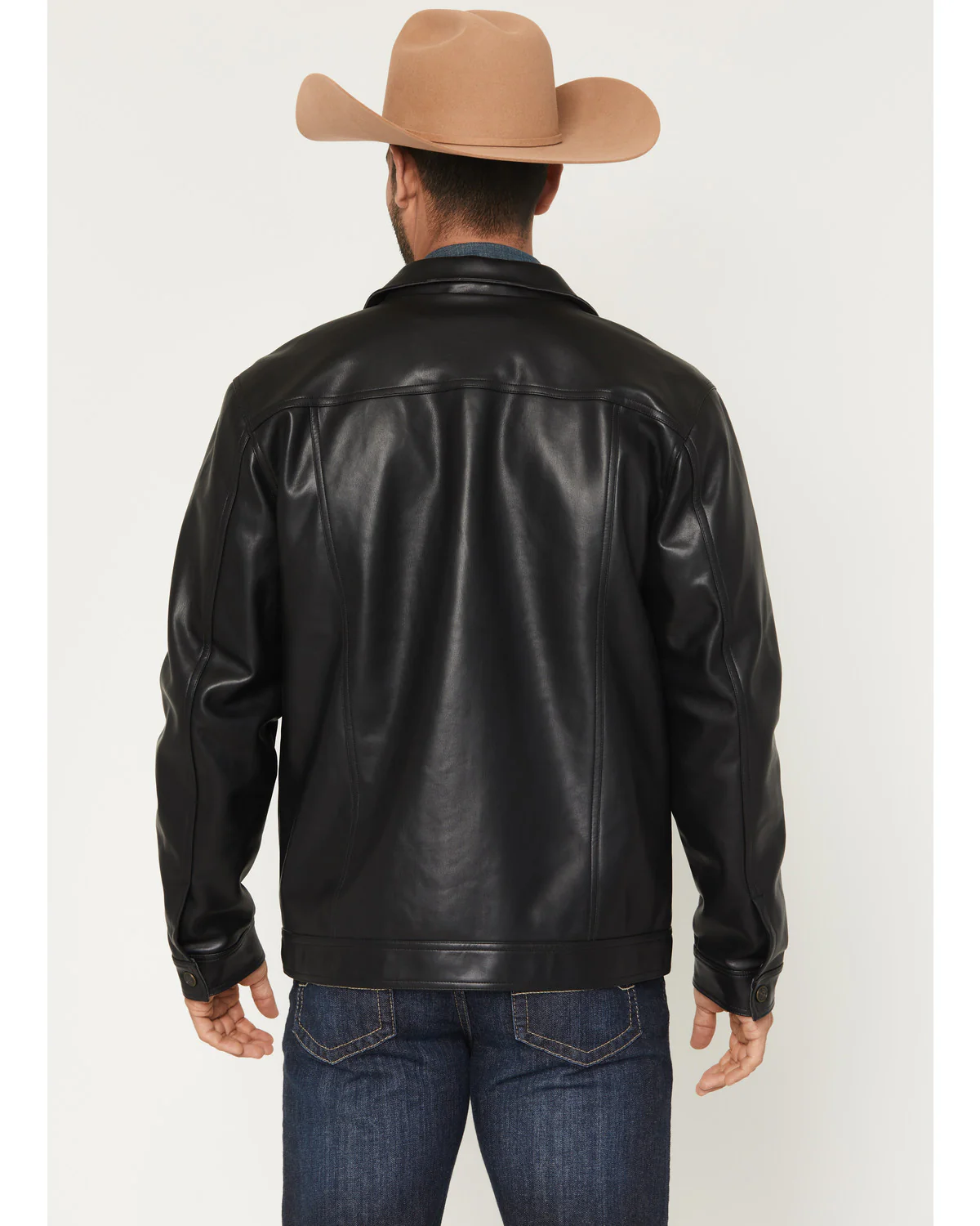 Cody James Men's Ozark Distressed Button-Down Leather Jacket - Image 4