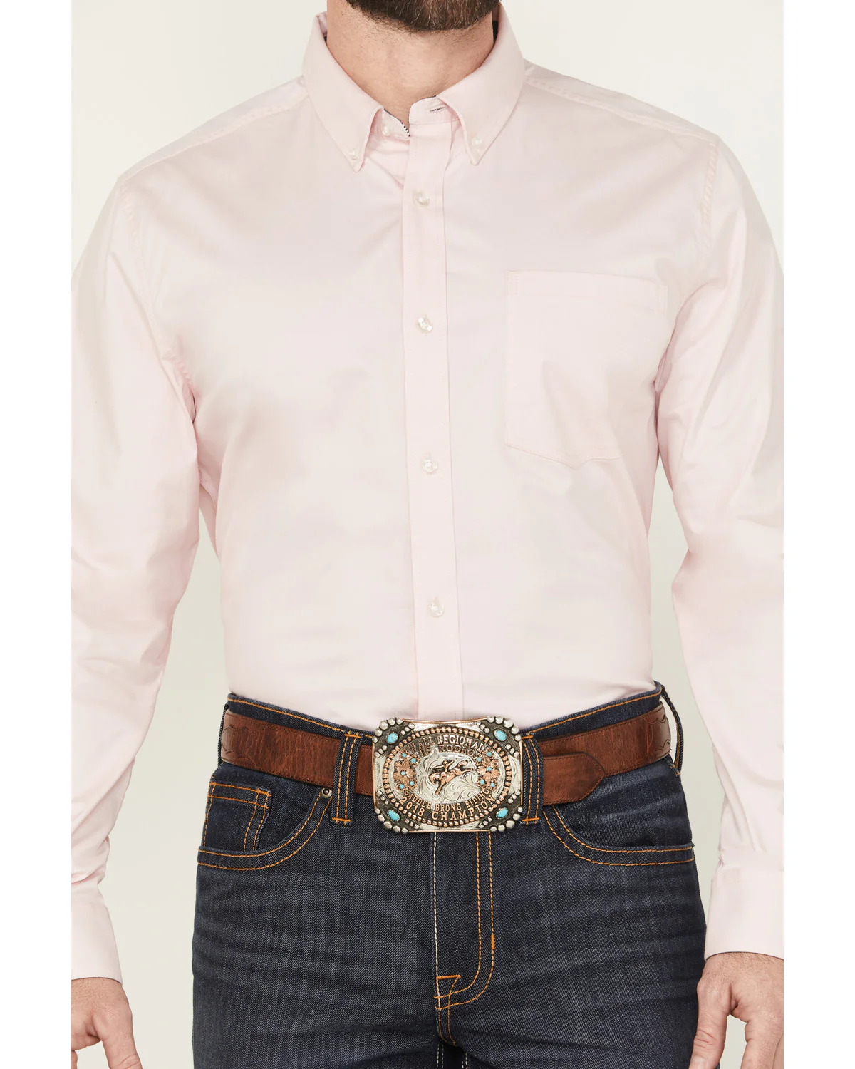 Cody James Men's Performance Twill Solid Long Sleeve Button-Down Stretch Western Shirt - Tall - Image 3