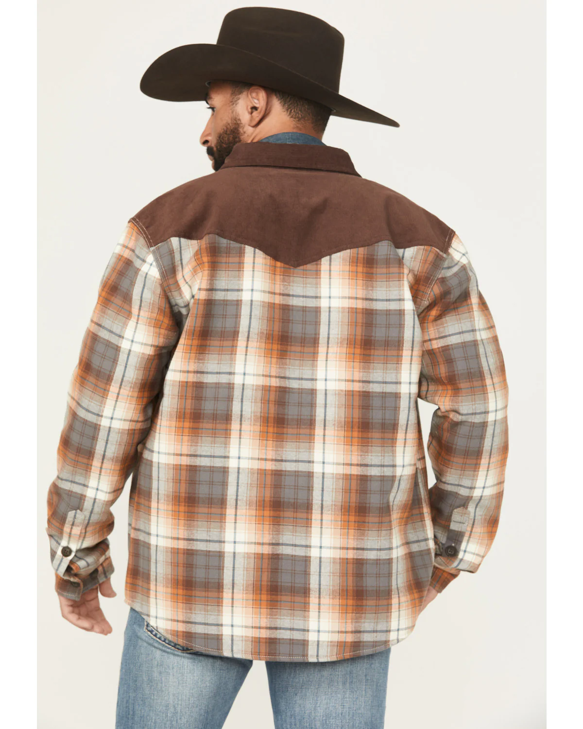 Cody James Men's Plaid Print Flannel Sherpa Lined Shirt Jacket - Image 4
