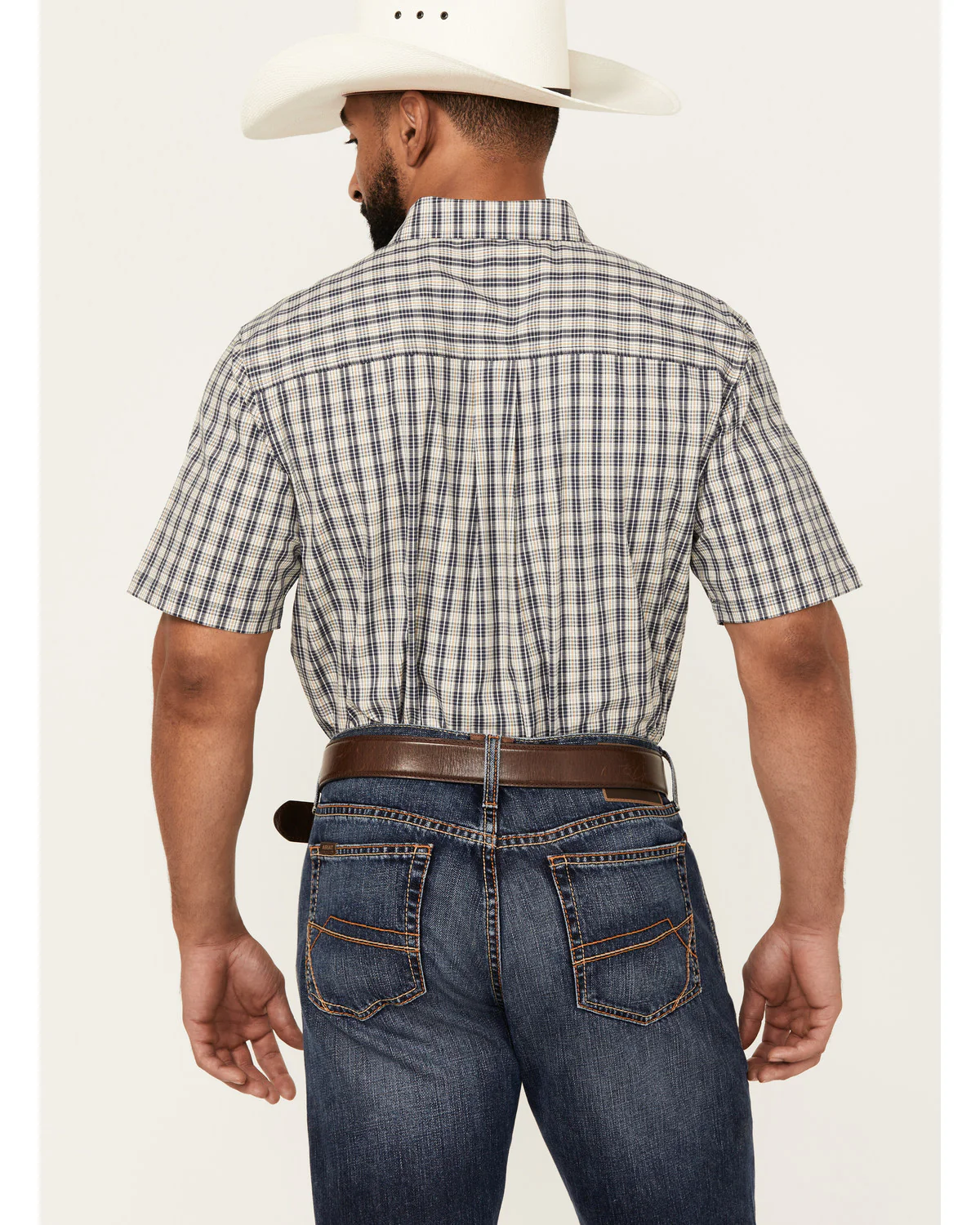 Cody James Men's Plaid Print Short Sleeve Button-Down Stretch Western Shirt - Image 4