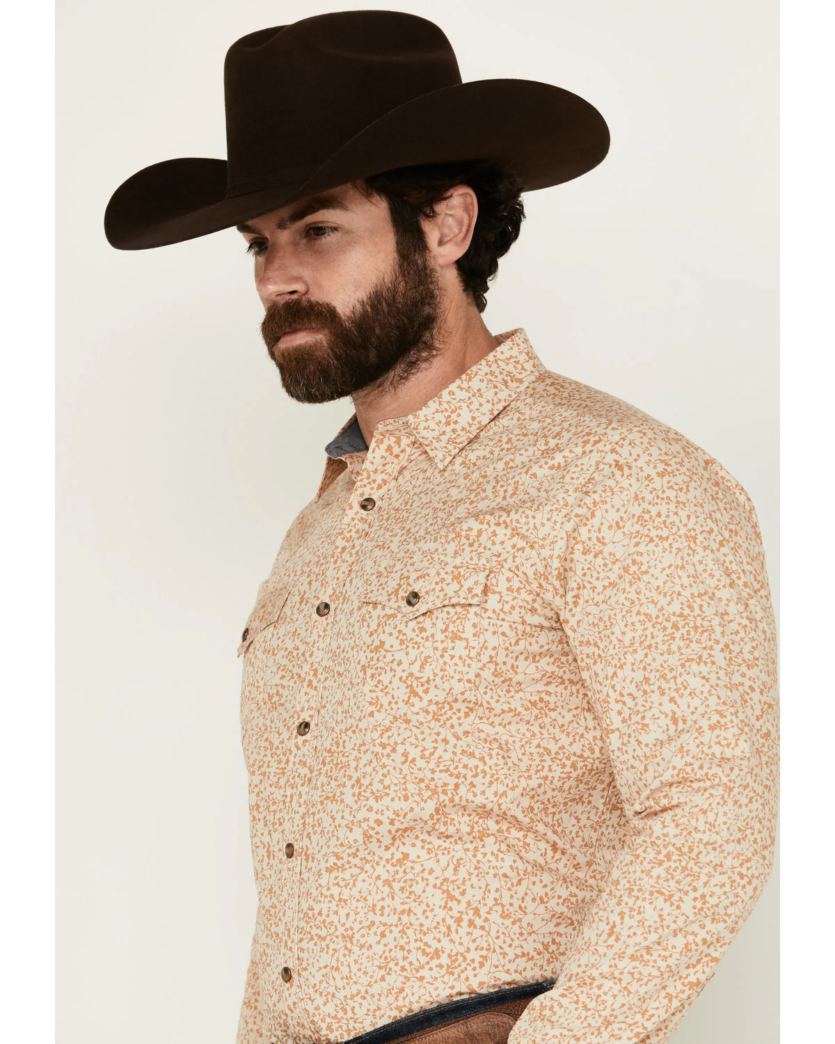 Cody James Men's Playing Field Floral Print Long Sleeve Snap Western Shirt - Image 2