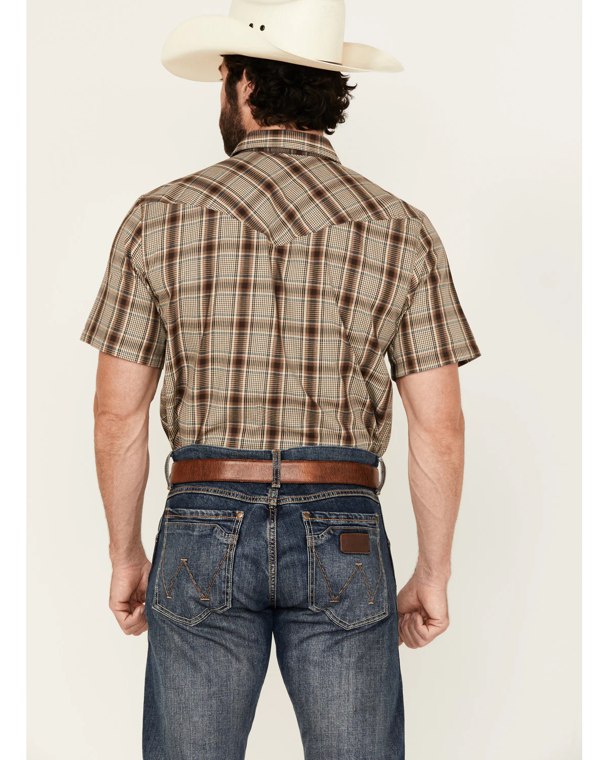 Cody James Men's Poncho Plaid Print Short Sleeve Snap Western Shirt - Image 4