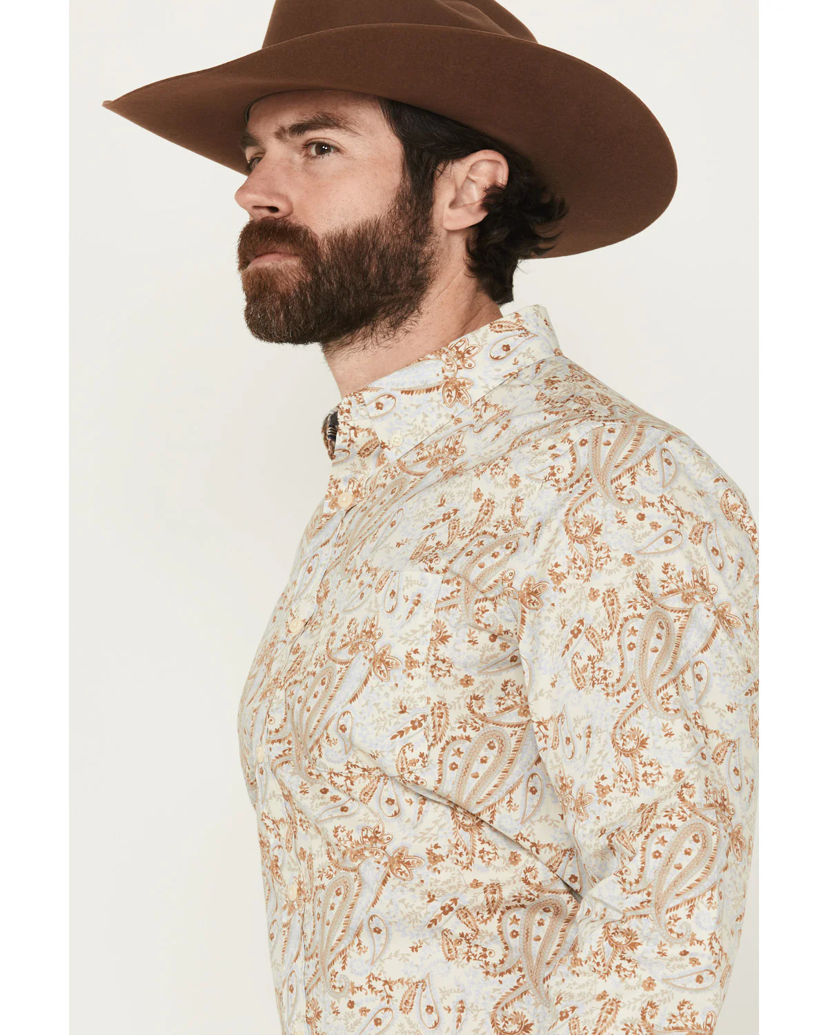 Cody James Men's Porter Floral Print Long Sleeve Button-Down Stretch Western Shirt - Image 2