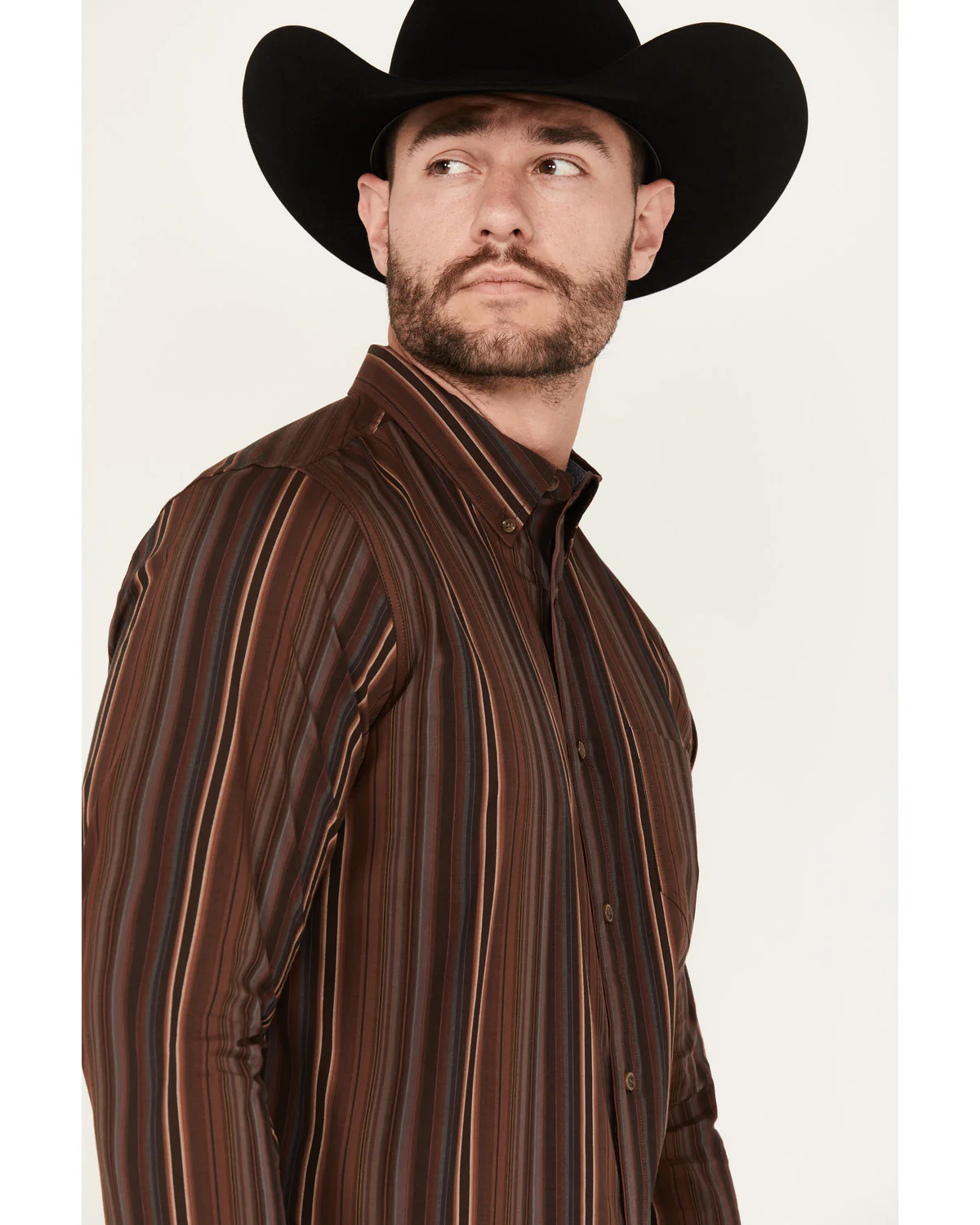Cody James Men's Preston Striped Print Long Sleeve Button-Down Western Shirt - Image 2