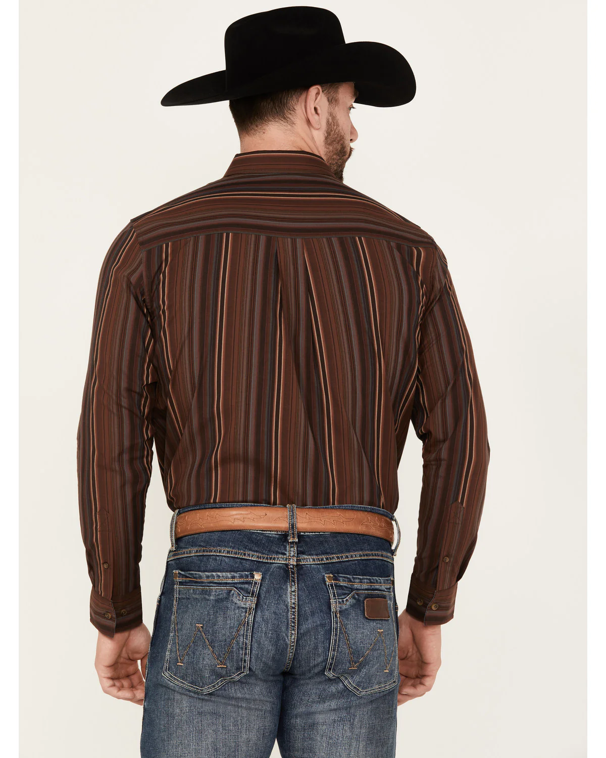Cody James Men's Preston Striped Print Long Sleeve Button-Down Western Shirt - Image 4